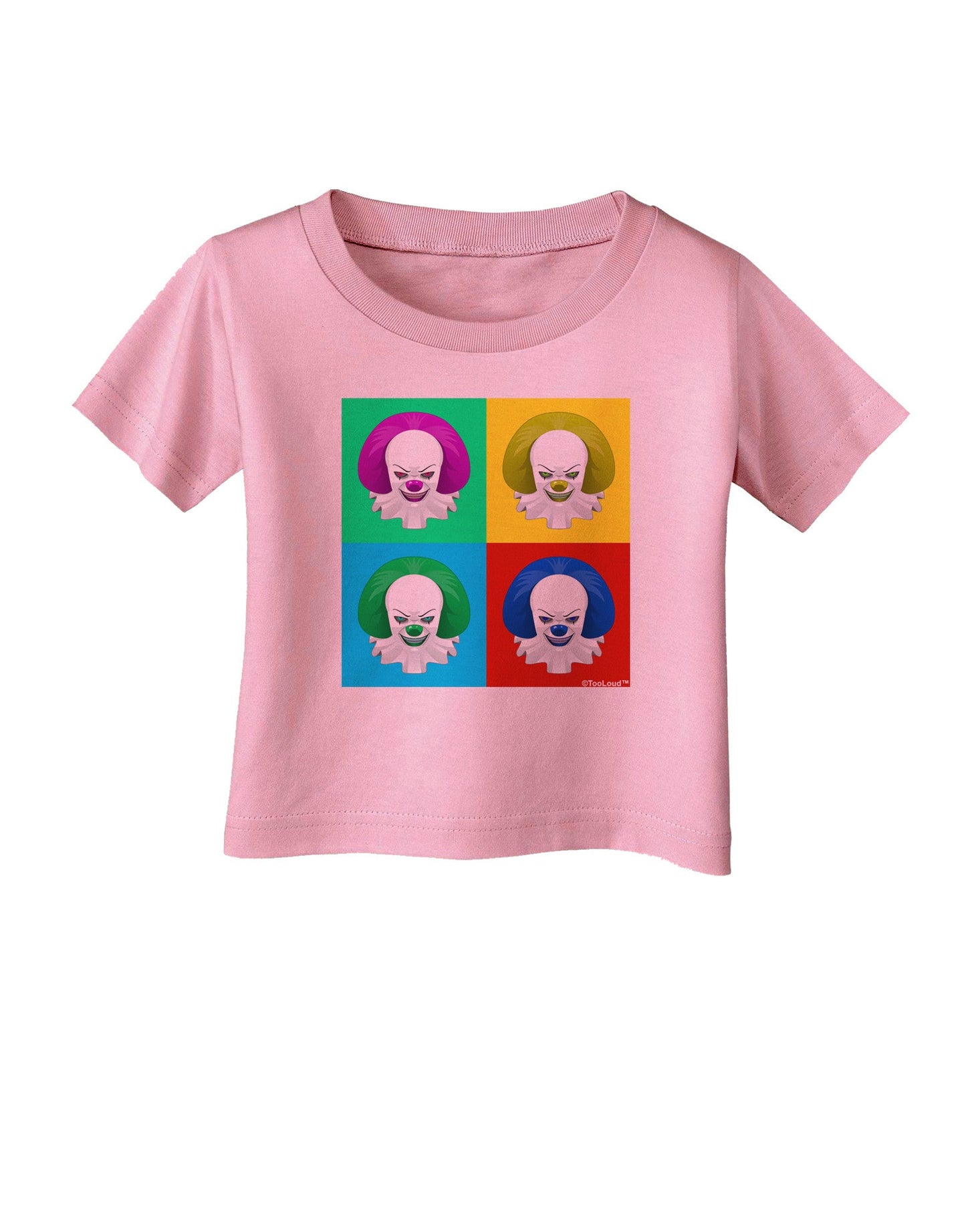 Clown Face Pop Art 2 Infant T-Shirt-Infant T-Shirt-TooLoud-Candy-Pink-06-Months-Davson Sales