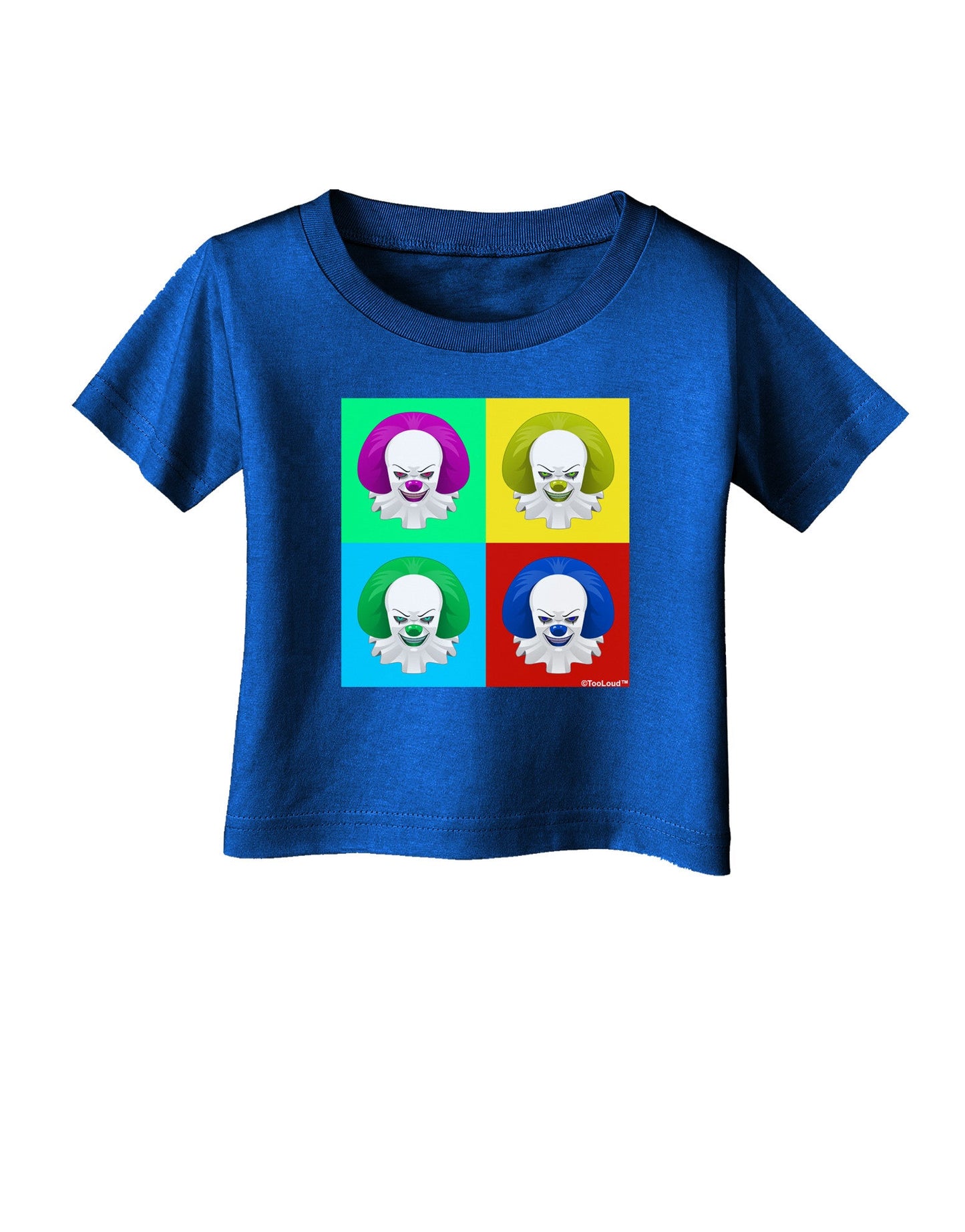 Clown Face Pop Art 2 Infant T-Shirt Dark-Infant T-Shirt-TooLoud-Royal-Blue-06-Months-Davson Sales