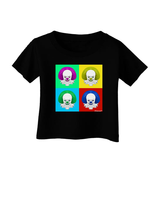 Clown Face Pop Art 2 Infant T-Shirt Dark-Infant T-Shirt-TooLoud-Black-06-Months-Davson Sales