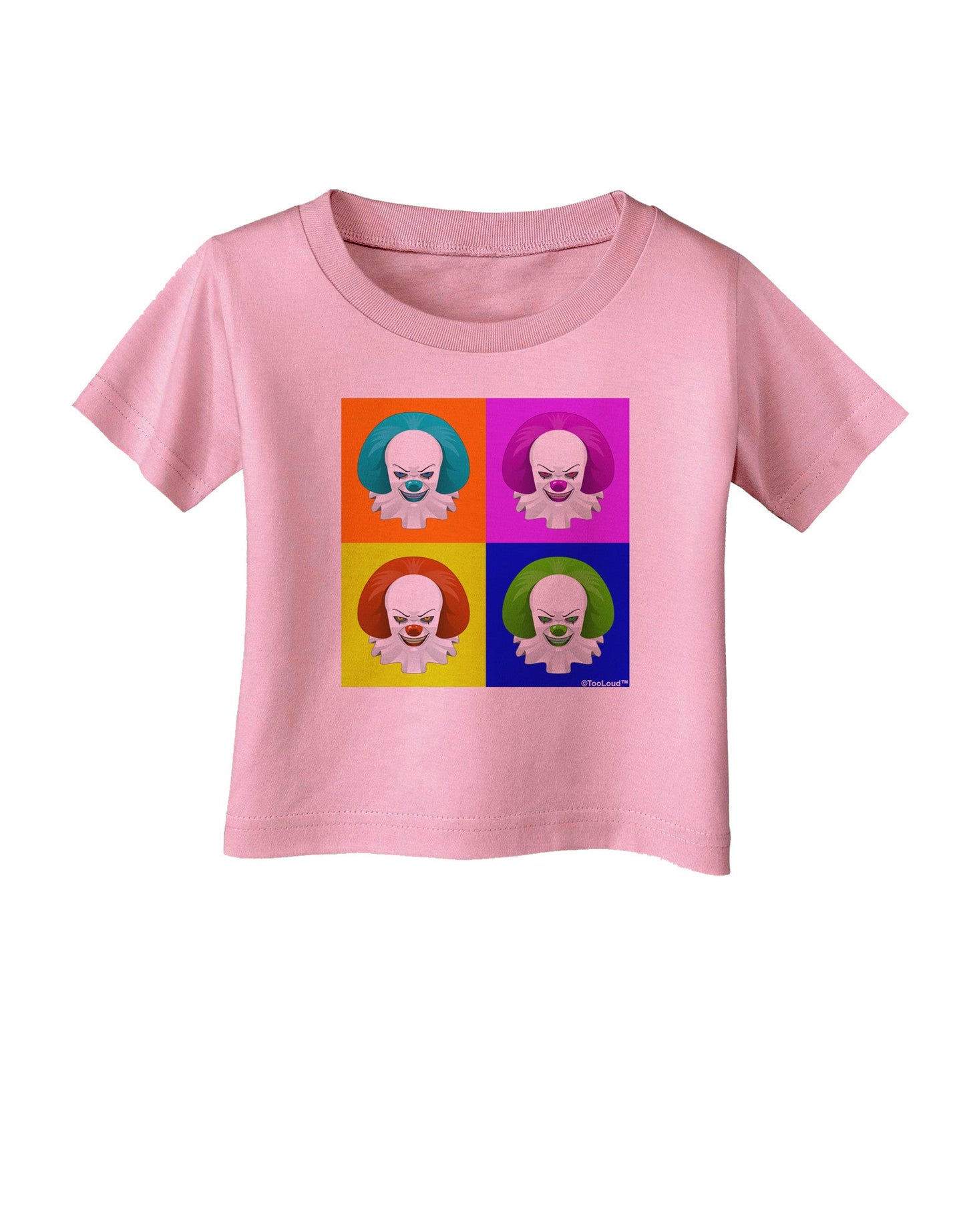 Clown Face Pop Art Infant T-Shirt-Infant T-Shirt-TooLoud-Candy-Pink-06-Months-Davson Sales