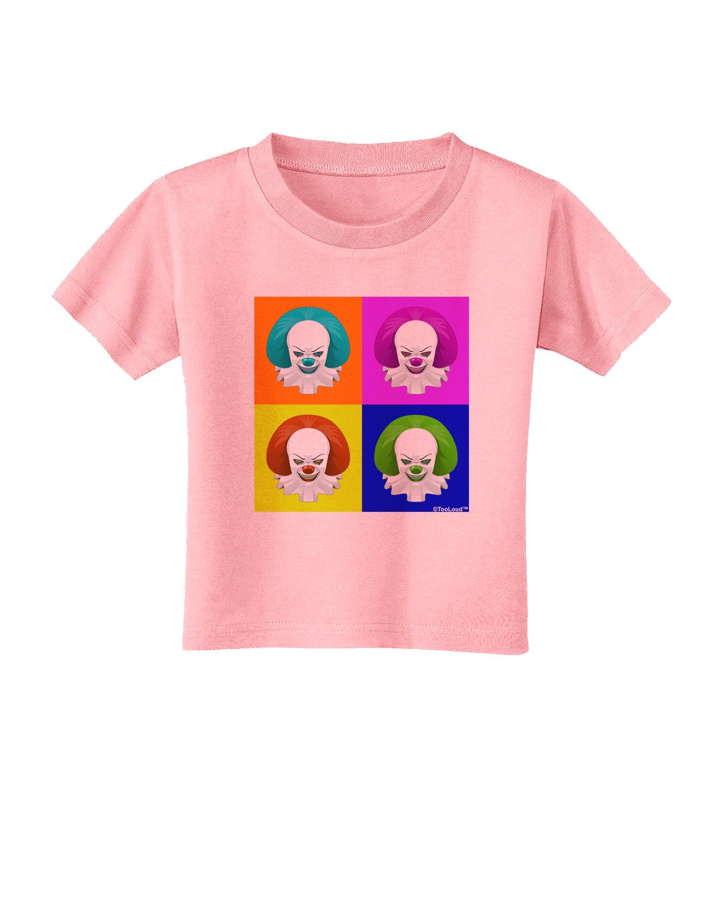 Clown Face Pop Art Toddler T-Shirt-Toddler T-Shirt-TooLoud-Candy-Pink-2T-Davson Sales