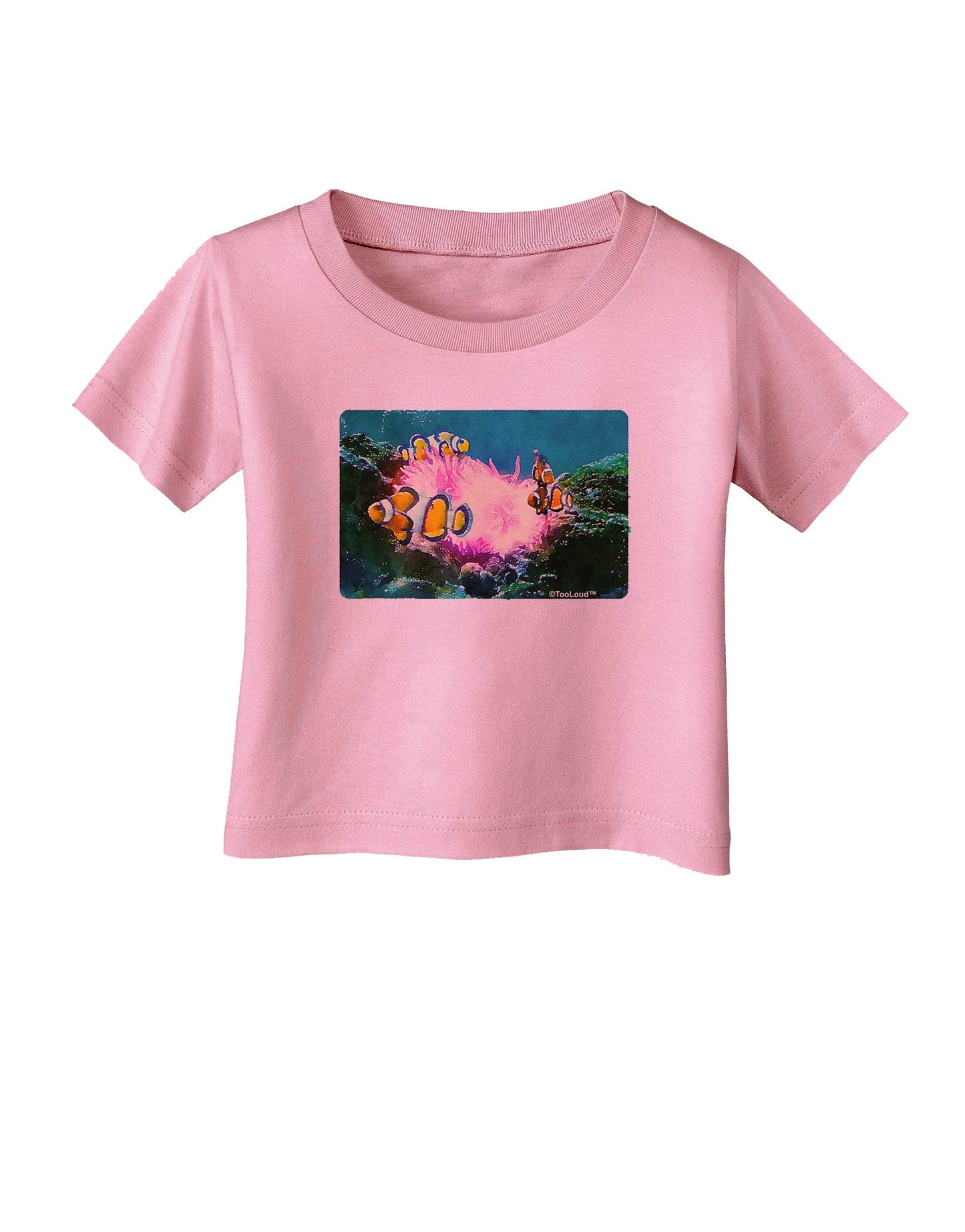 Clownfish Watercolor Infant T-Shirt-Infant T-Shirt-TooLoud-Candy-Pink-06-Months-Davson Sales