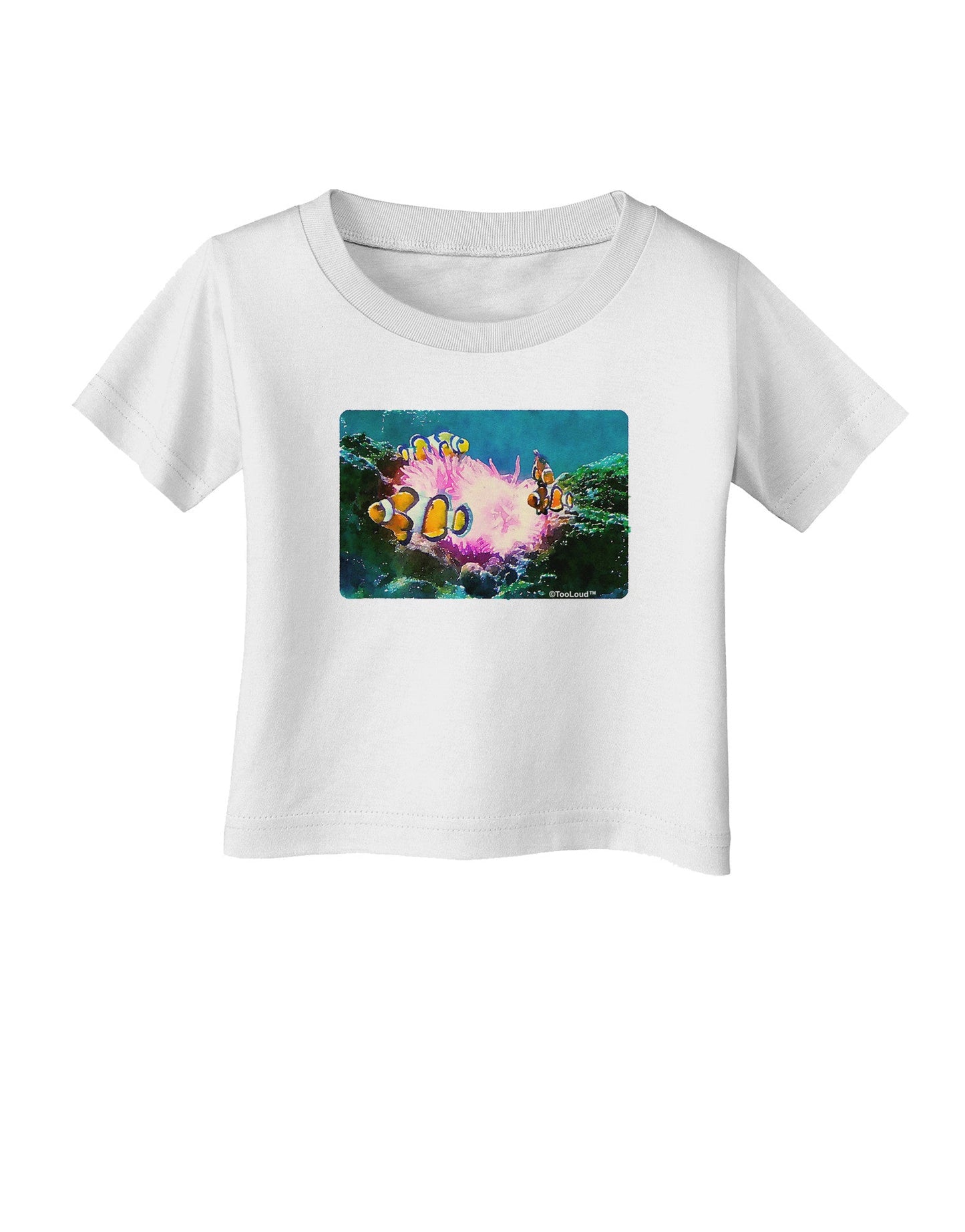 Clownfish Watercolor Infant T-Shirt-Infant T-Shirt-TooLoud-White-06-Months-Davson Sales