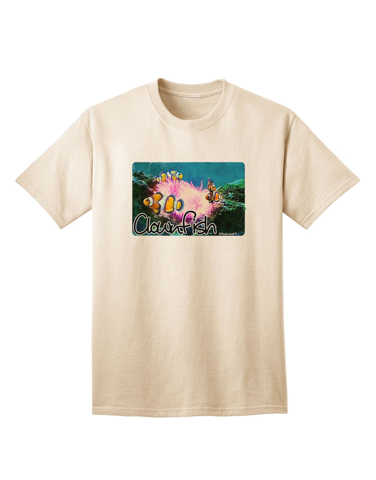 Clownfish Watercolor Text Adult T-Shirt-Mens T-Shirt-TooLoud-Natural-Small-Davson Sales