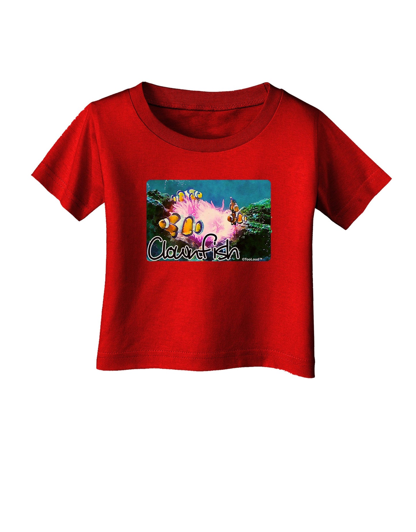 Clownfish Watercolor Text Infant T-Shirt Dark-Infant T-Shirt-TooLoud-Red-06-Months-Davson Sales