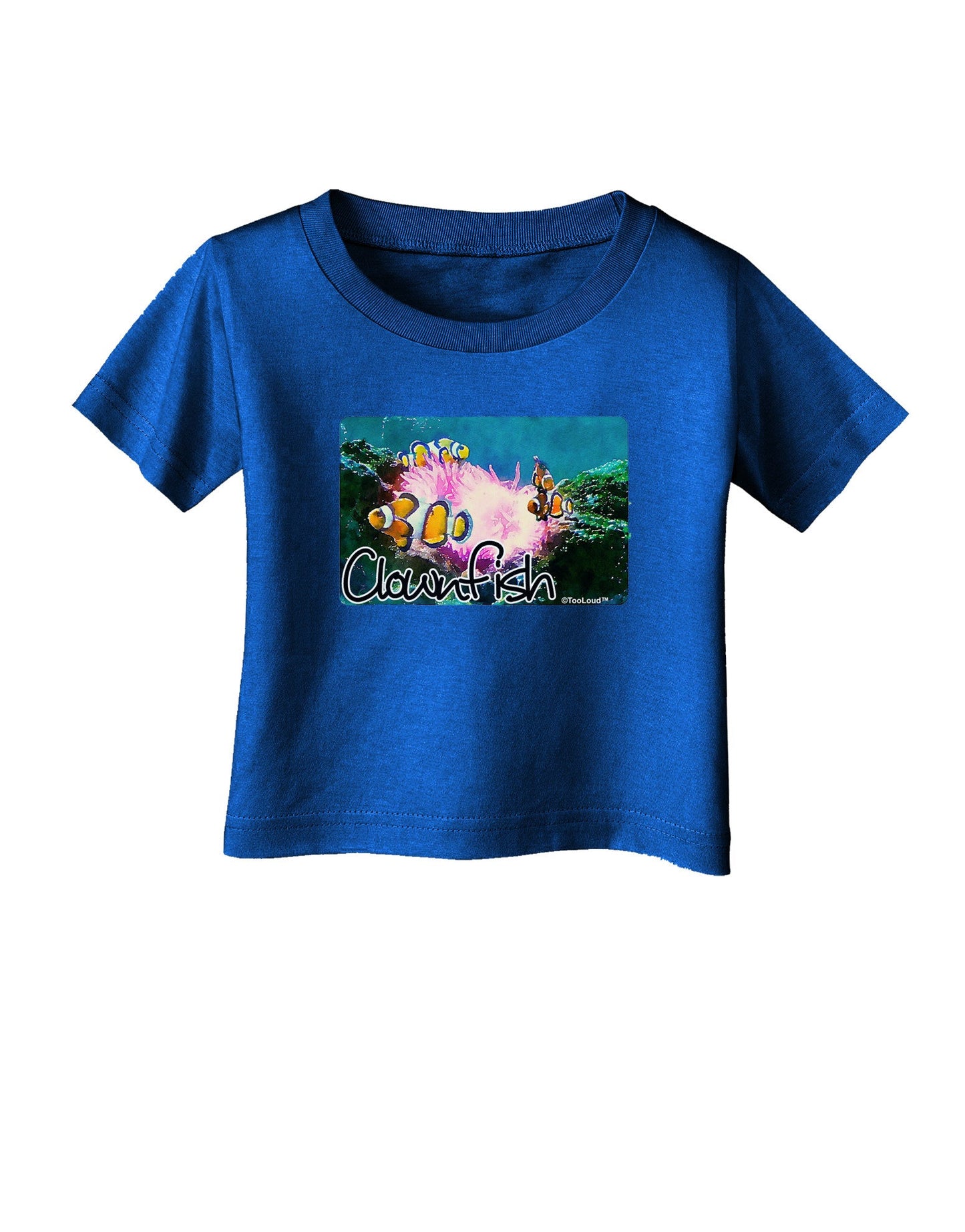 Clownfish Watercolor Text Infant T-Shirt Dark-Infant T-Shirt-TooLoud-Royal-Blue-06-Months-Davson Sales