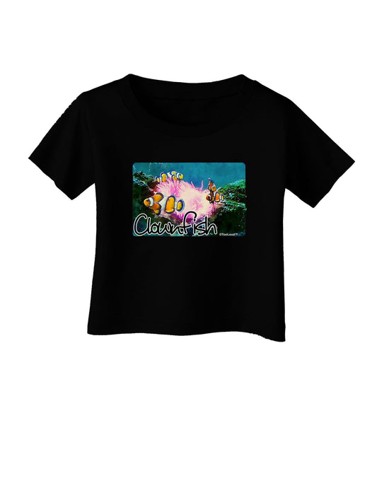 Clownfish Watercolor Text Infant T-Shirt Dark-Infant T-Shirt-TooLoud-Black-06-Months-Davson Sales