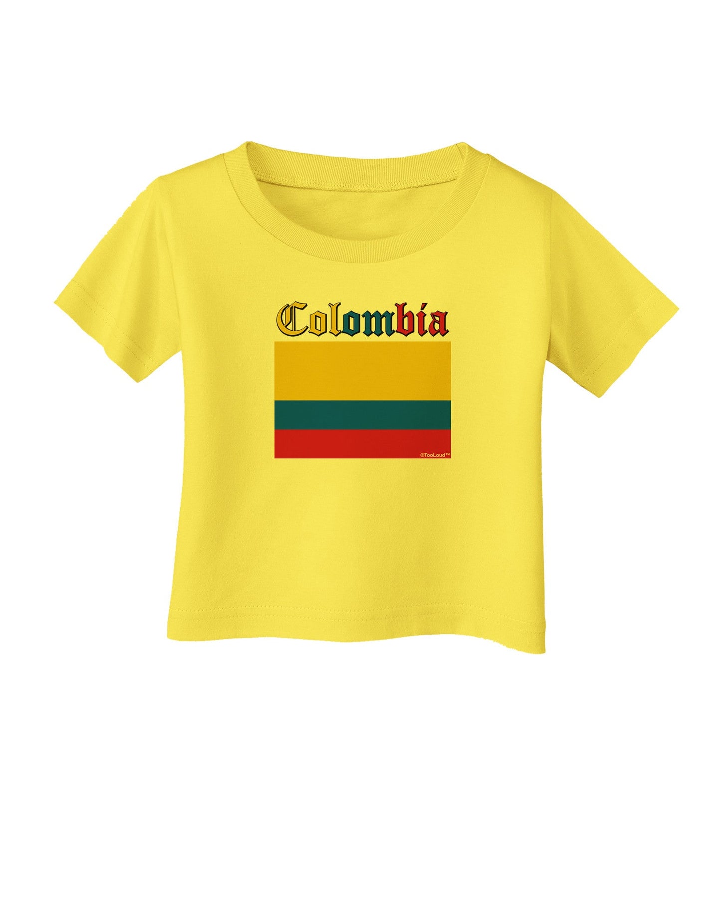 Colombia Flag Infant T-Shirt-Infant T-Shirt-TooLoud-Yellow-06-Months-Davson Sales