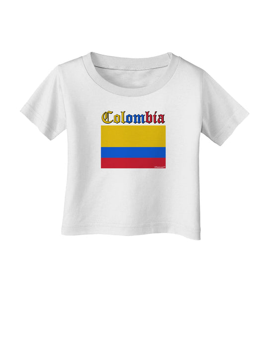 Colombia Flag Infant T-Shirt-Infant T-Shirt-TooLoud-White-06-Months-Davson Sales