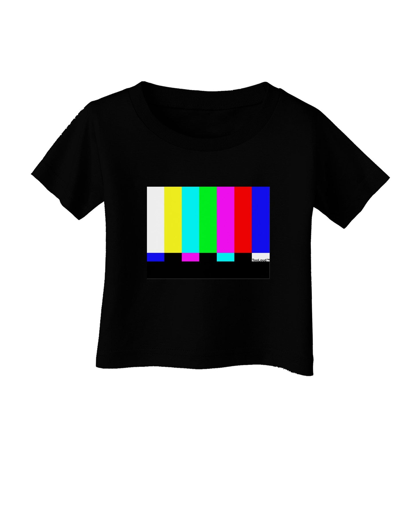 Color Bars Test Signal Infant T-Shirt Dark-Infant T-Shirt-TooLoud-Black-06-Months-Davson Sales