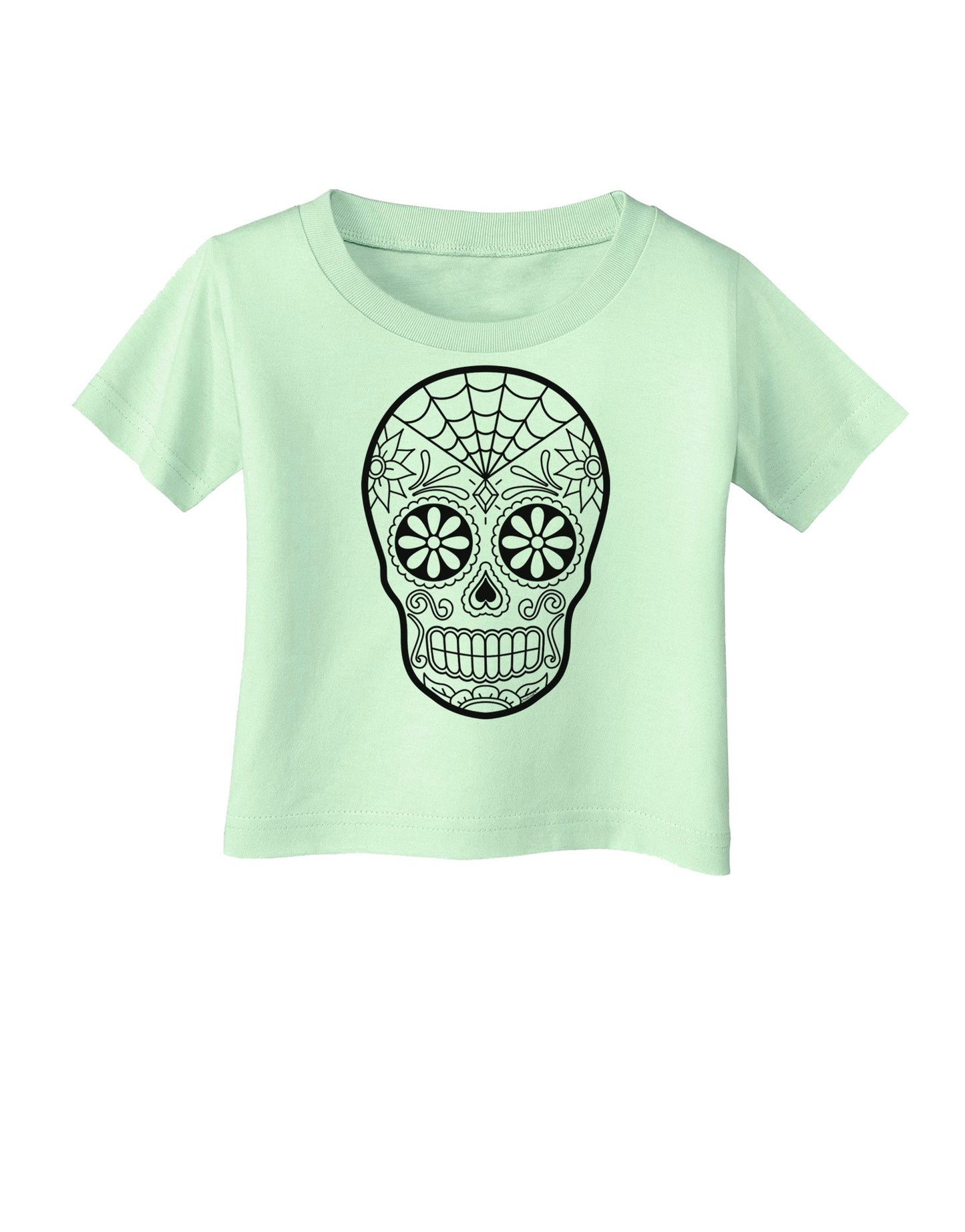Color Your Own Dia de los Muertos Calavera Infant T-Shirt-Infant T-Shirt-TooLoud-Light-Green-06-Months-Davson Sales
