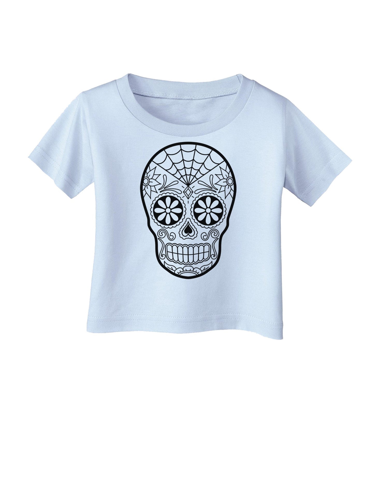 Color Your Own Dia de los Muertos Calavera Infant T-Shirt-Infant T-Shirt-TooLoud-Light-Blue-06-Months-Davson Sales