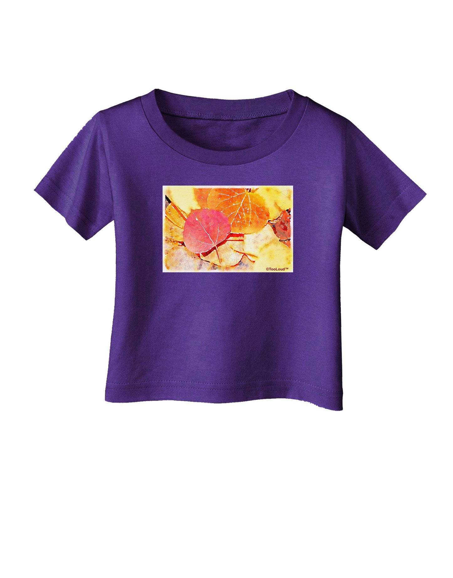 Colorado - Autumn WaterColor Infant T-Shirt Dark-Infant T-Shirt-TooLoud-Purple-06-Months-Davson Sales