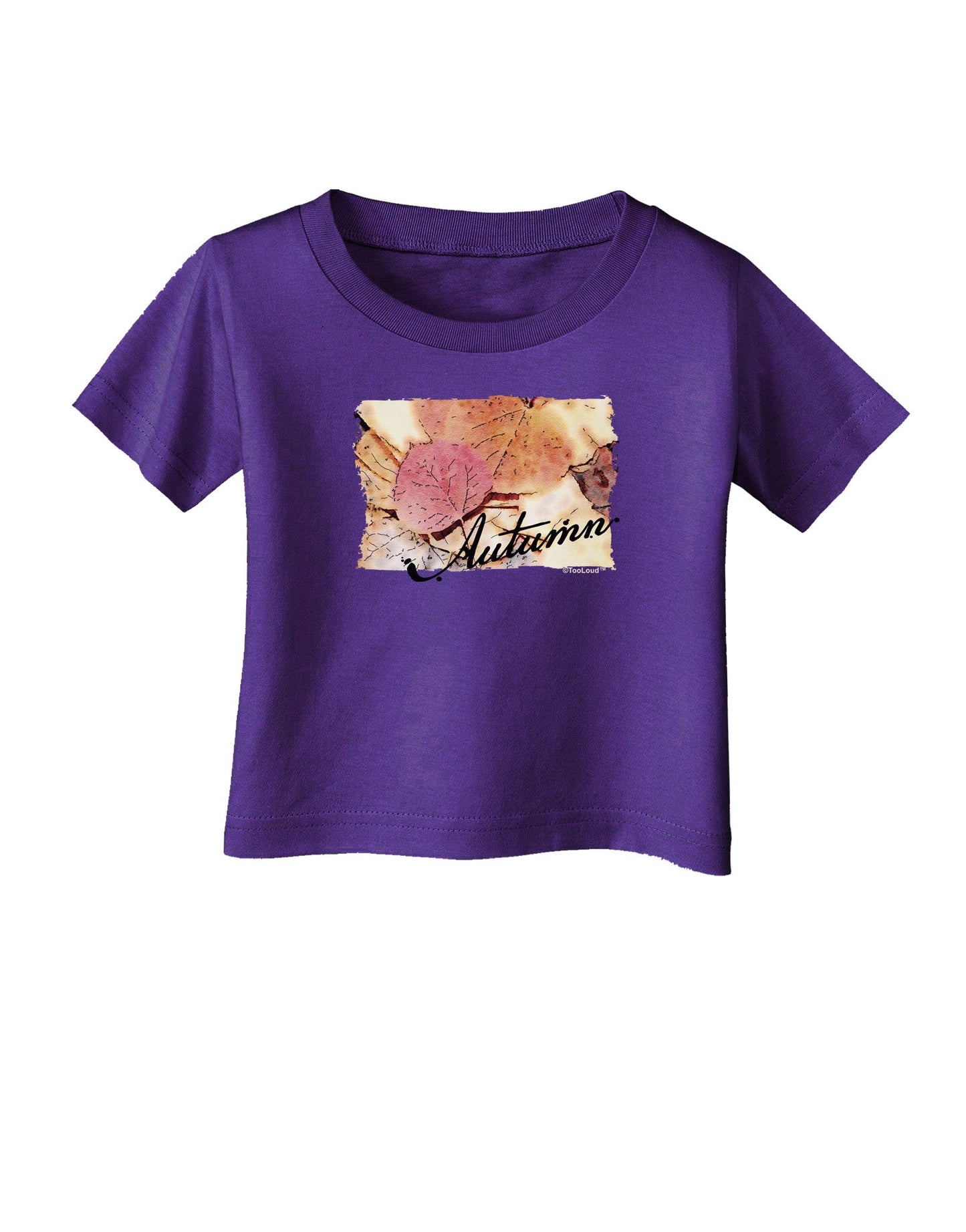 Colorado - Autumn WaterColor Text Infant T-Shirt Dark-Infant T-Shirt-TooLoud-Purple-06-Months-Davson Sales