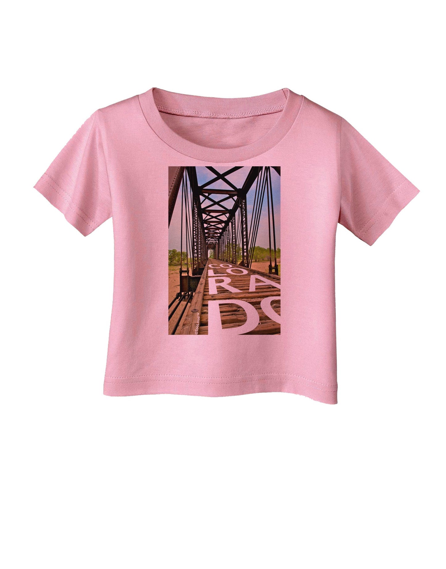 Colorado Bridge Text Infant T-Shirt-Infant T-Shirt-TooLoud-Candy-Pink-06-Months-Davson Sales