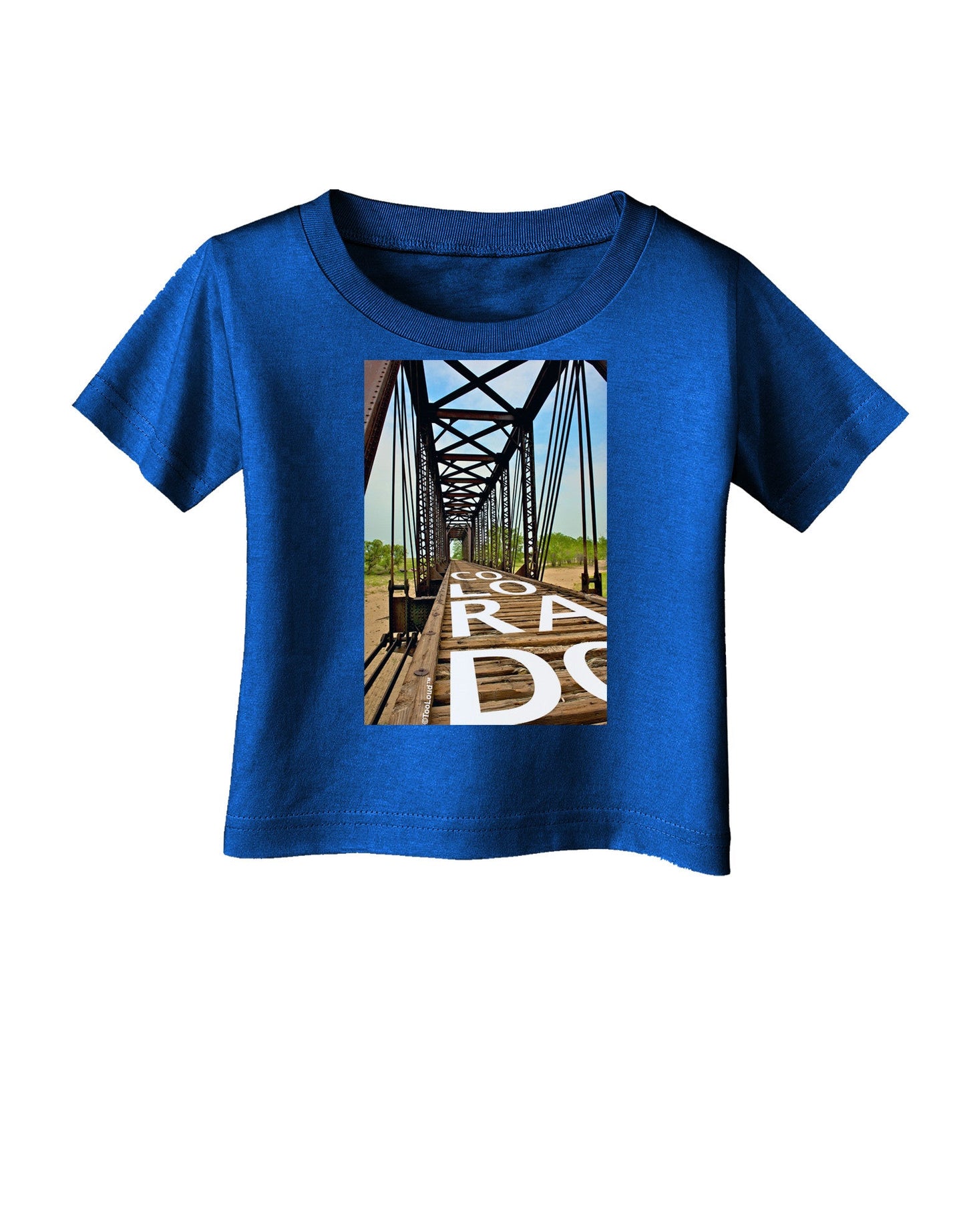 Colorado Bridge Text Infant T-Shirt Dark-Infant T-Shirt-TooLoud-Royal-Blue-06-Months-Davson Sales