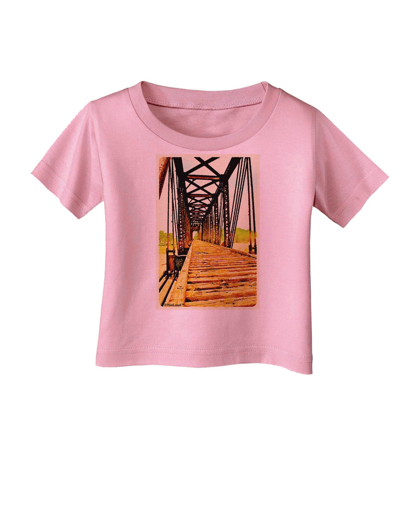 Colorado Bridge Watercolor Infant T-Shirt-Infant T-Shirt-TooLoud-Candy-Pink-06-Months-Davson Sales