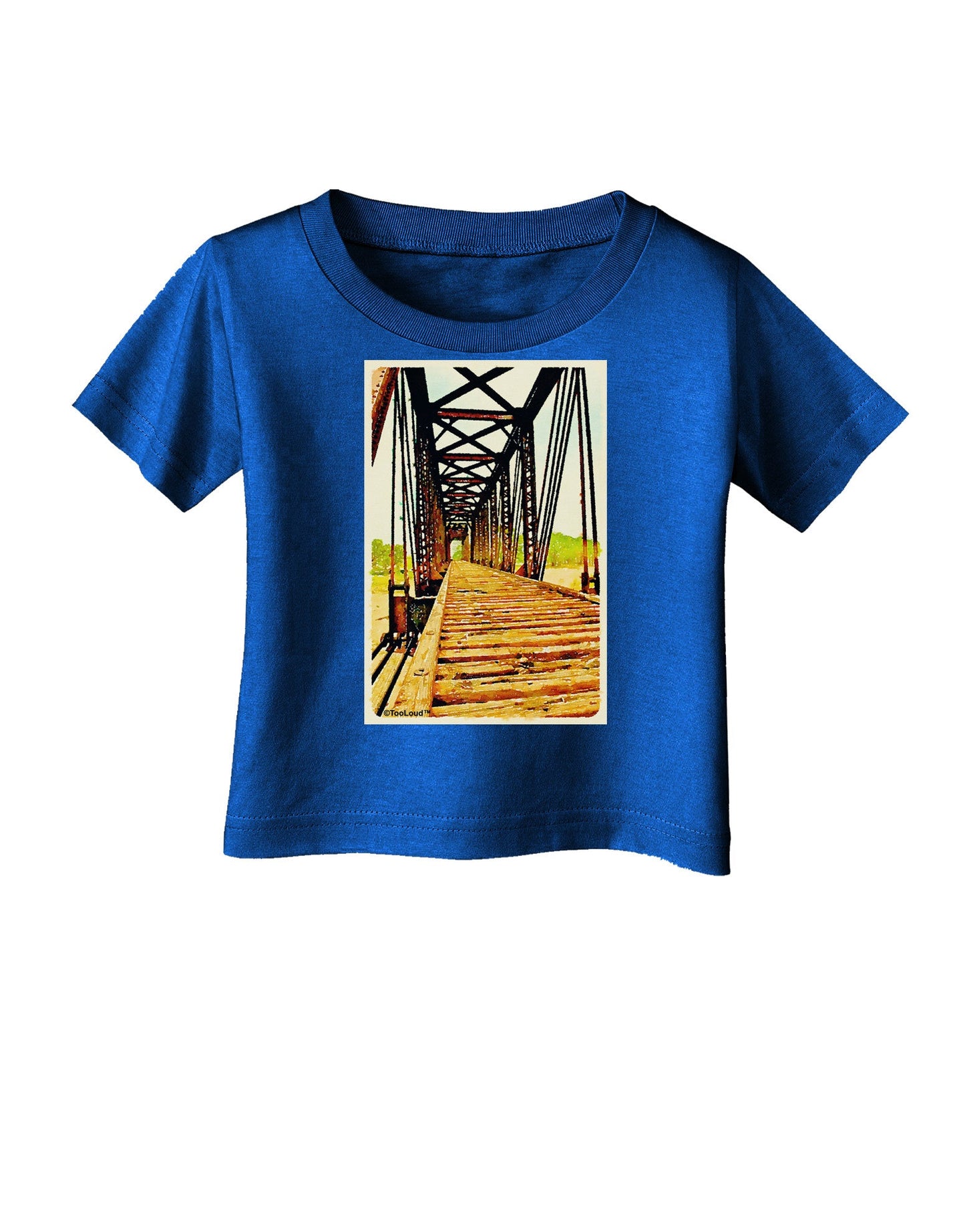Colorado Bridge Watercolor Infant T-Shirt Dark-Infant T-Shirt-TooLoud-Royal-Blue-06-Months-Davson Sales