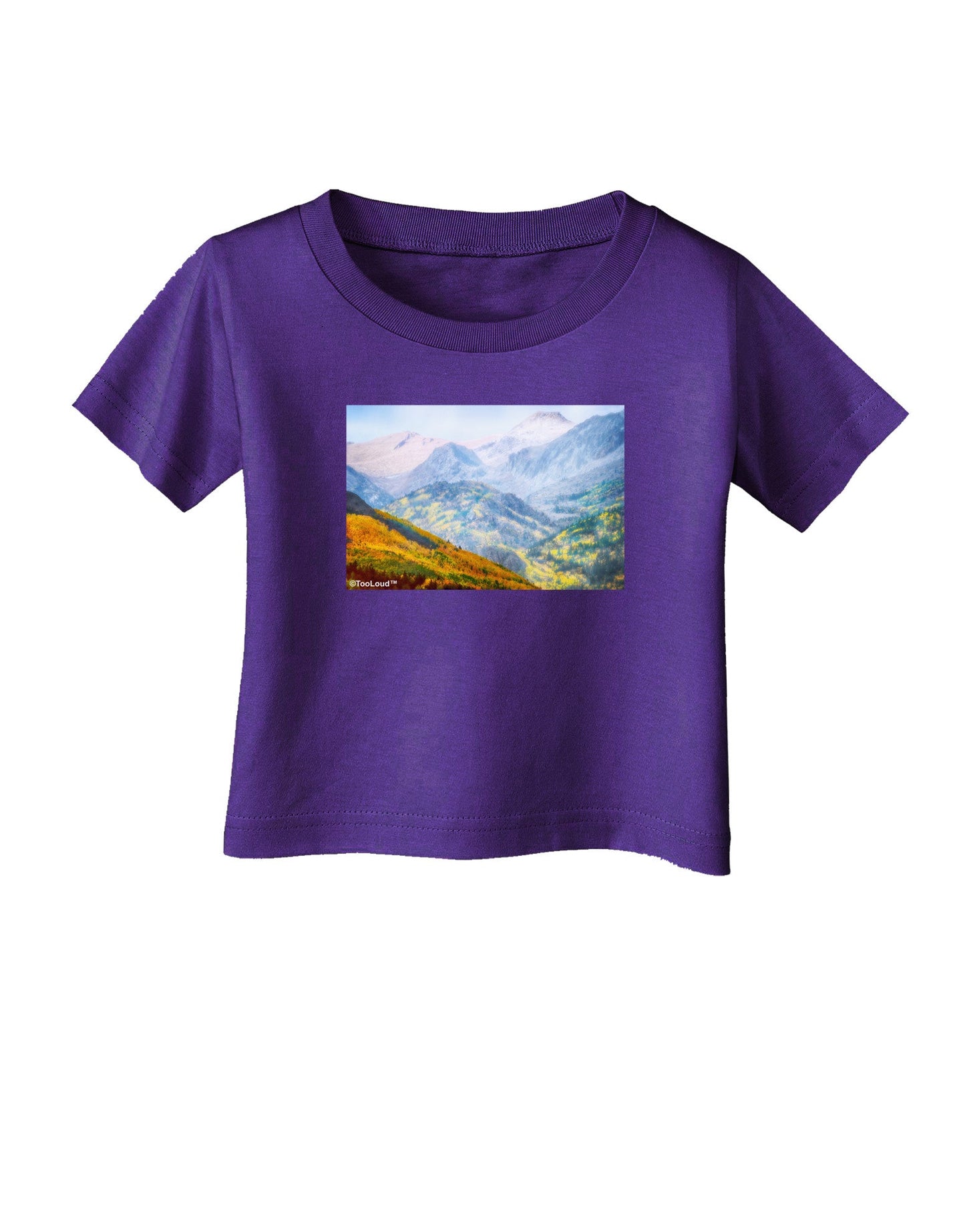 Colorado Fog Mountains Infant T-Shirt Dark-Infant T-Shirt-TooLoud-Purple-06-Months-Davson Sales