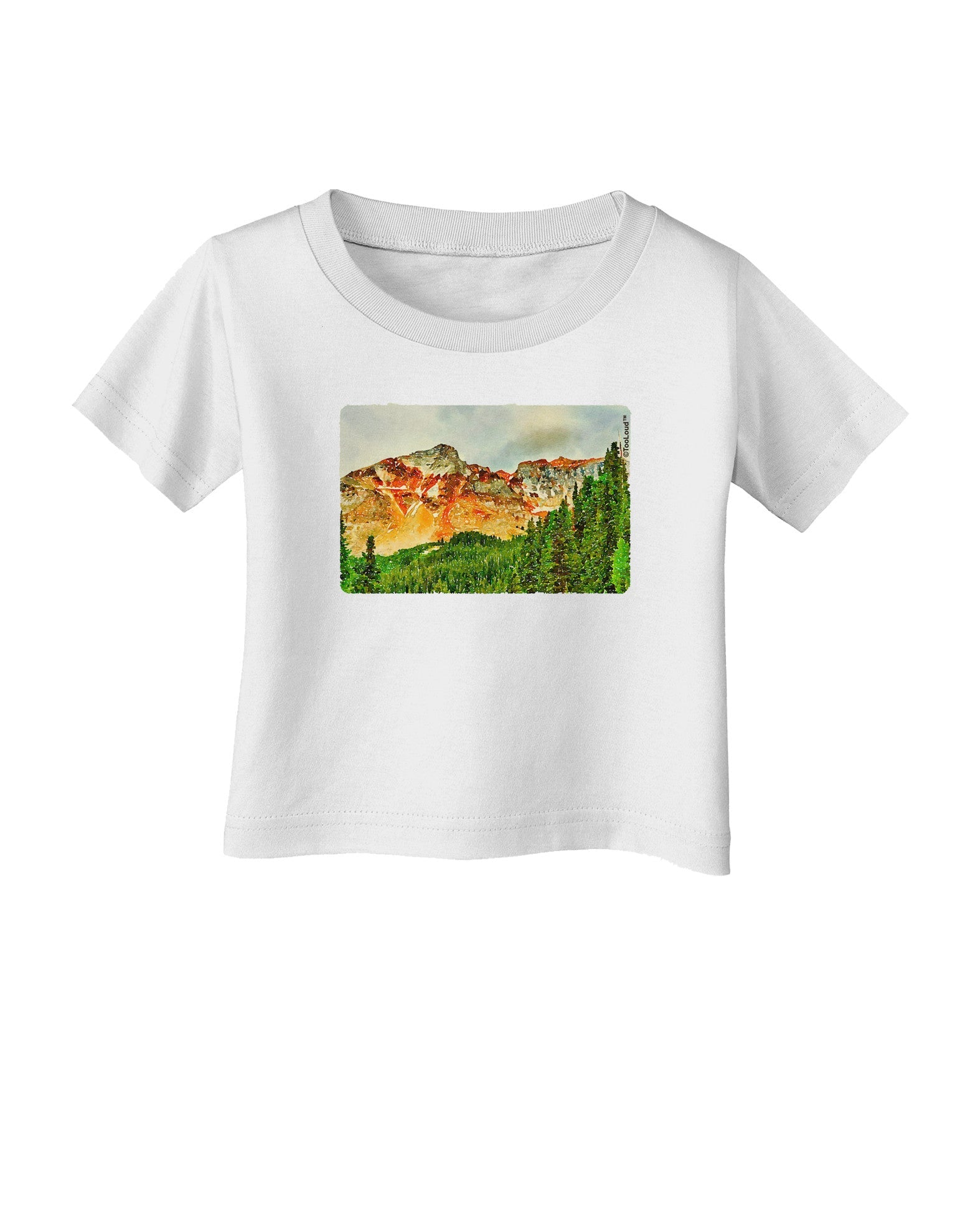 Colorado Forrest Watercolor Infant T-Shirt-Infant T-Shirt-TooLoud-White-06-Months-Davson Sales