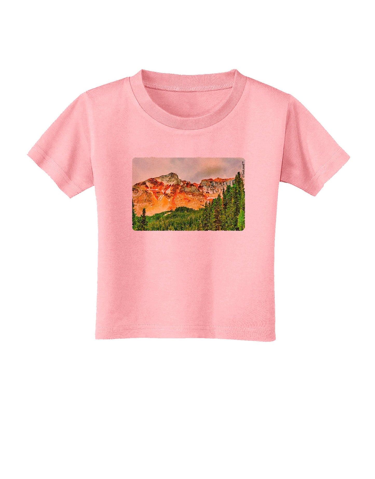 Colorado Forrest Watercolor Toddler T-Shirt-Toddler T-Shirt-TooLoud-Candy-Pink-2T-Davson Sales