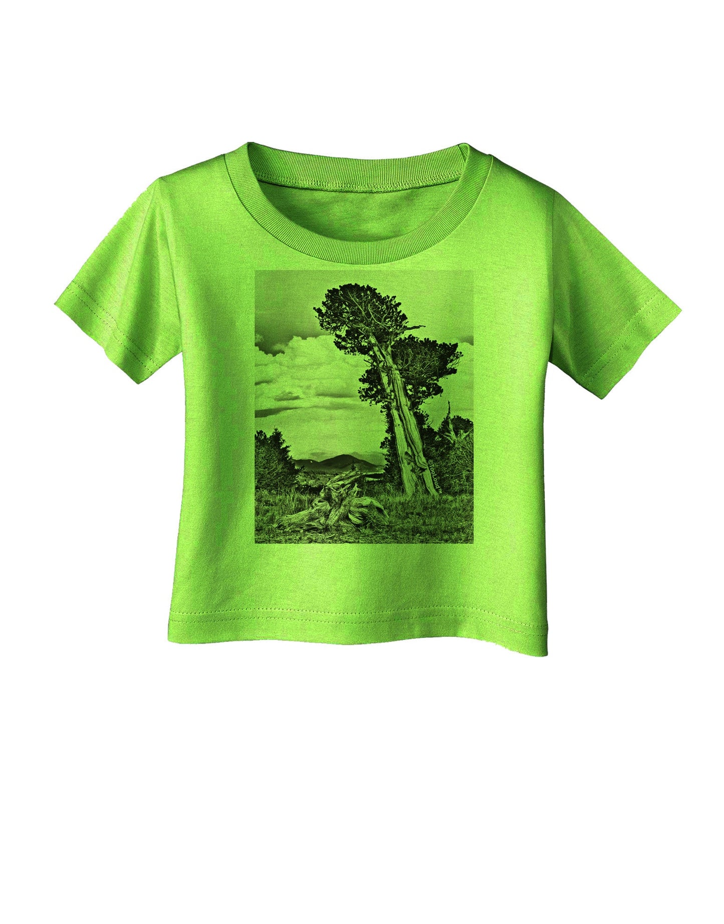 Colorado Landscape Monochrome Infant T-Shirt-Infant T-Shirt-TooLoud-Lime-Green-06-Months-Davson Sales