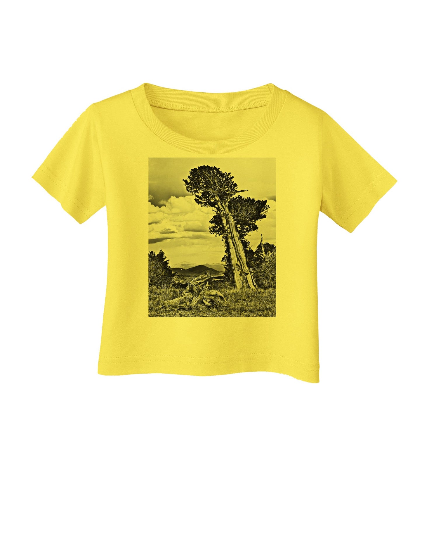 Colorado Landscape Monochrome Infant T-Shirt-Infant T-Shirt-TooLoud-Yellow-06-Months-Davson Sales