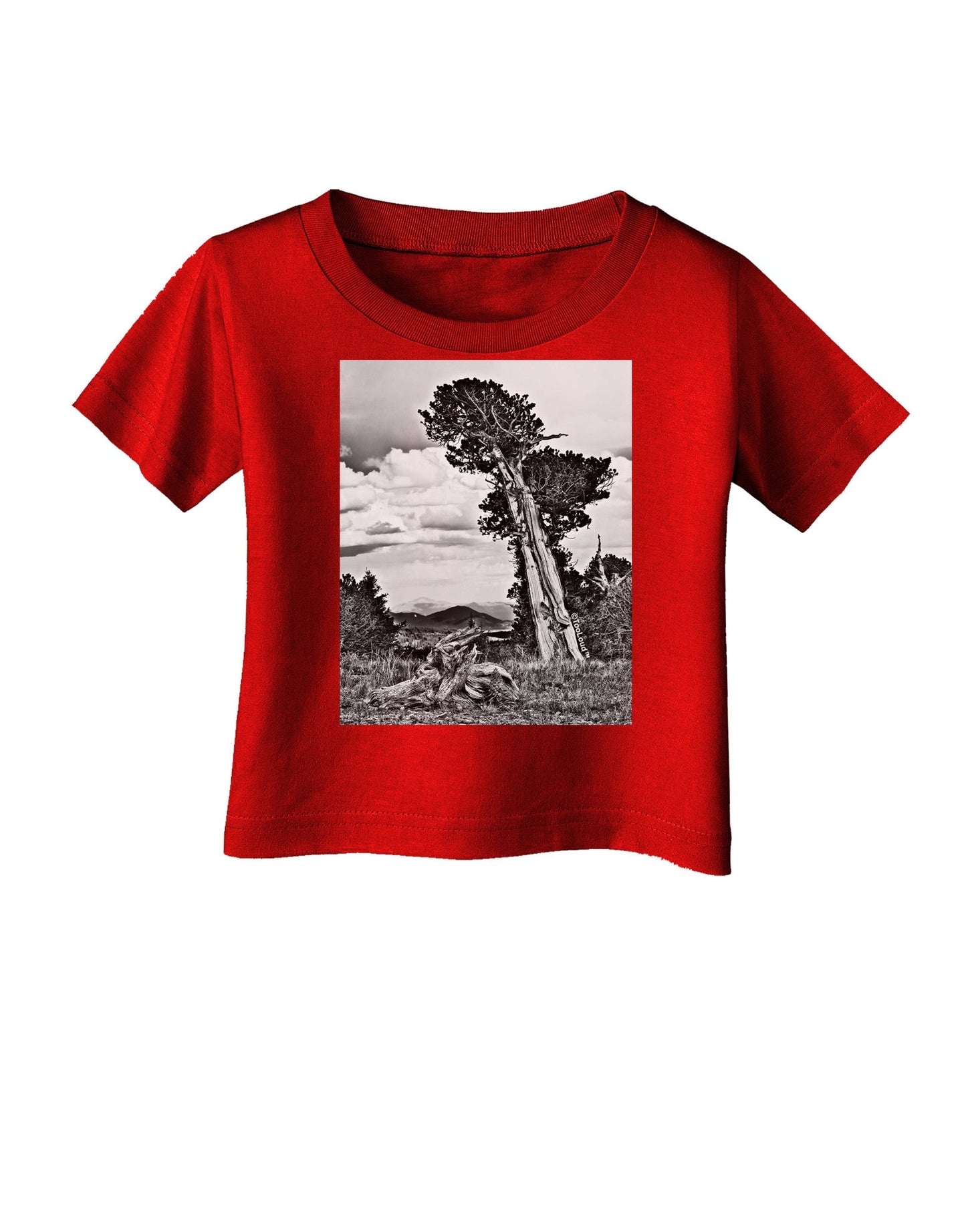 Colorado Landscape Monochrome Infant T-Shirt Dark-Infant T-Shirt-TooLoud-Red-06-Months-Davson Sales