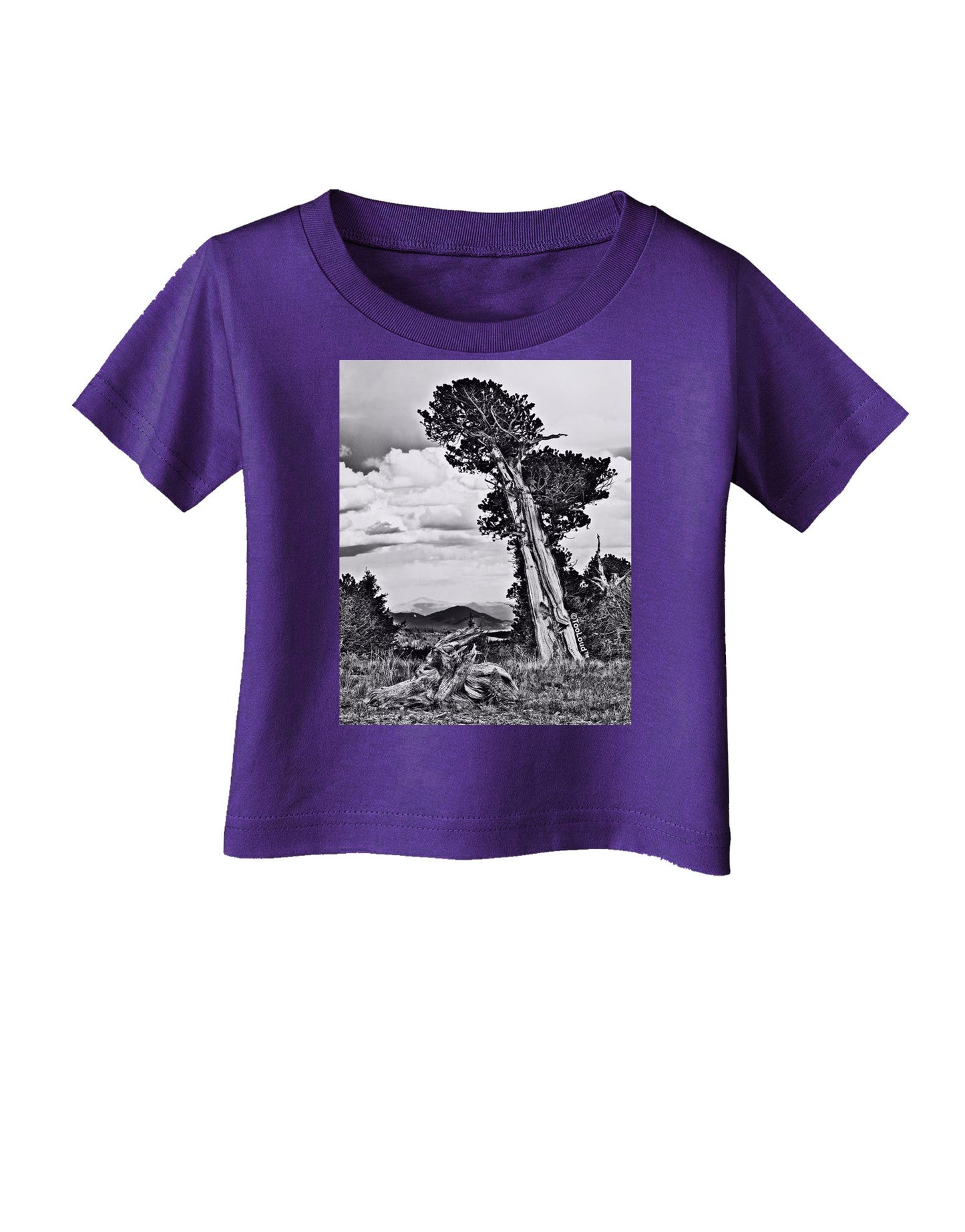 Colorado Landscape Monochrome Infant T-Shirt Dark-Infant T-Shirt-TooLoud-Purple-06-Months-Davson Sales