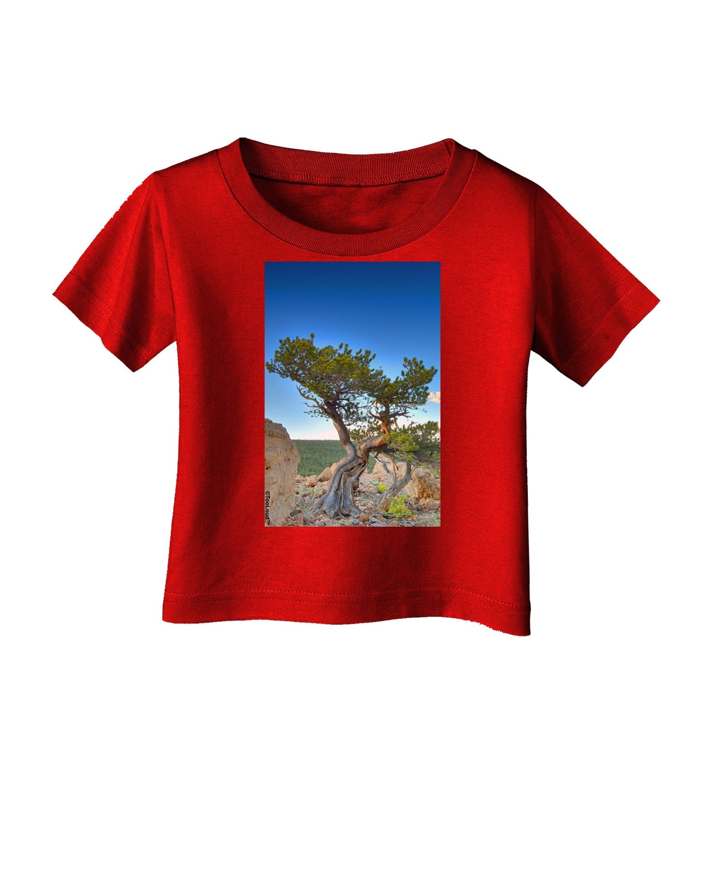 Colorado Landscape Tree Infant T-Shirt Dark-Infant T-Shirt-TooLoud-Red-06-Months-Davson Sales