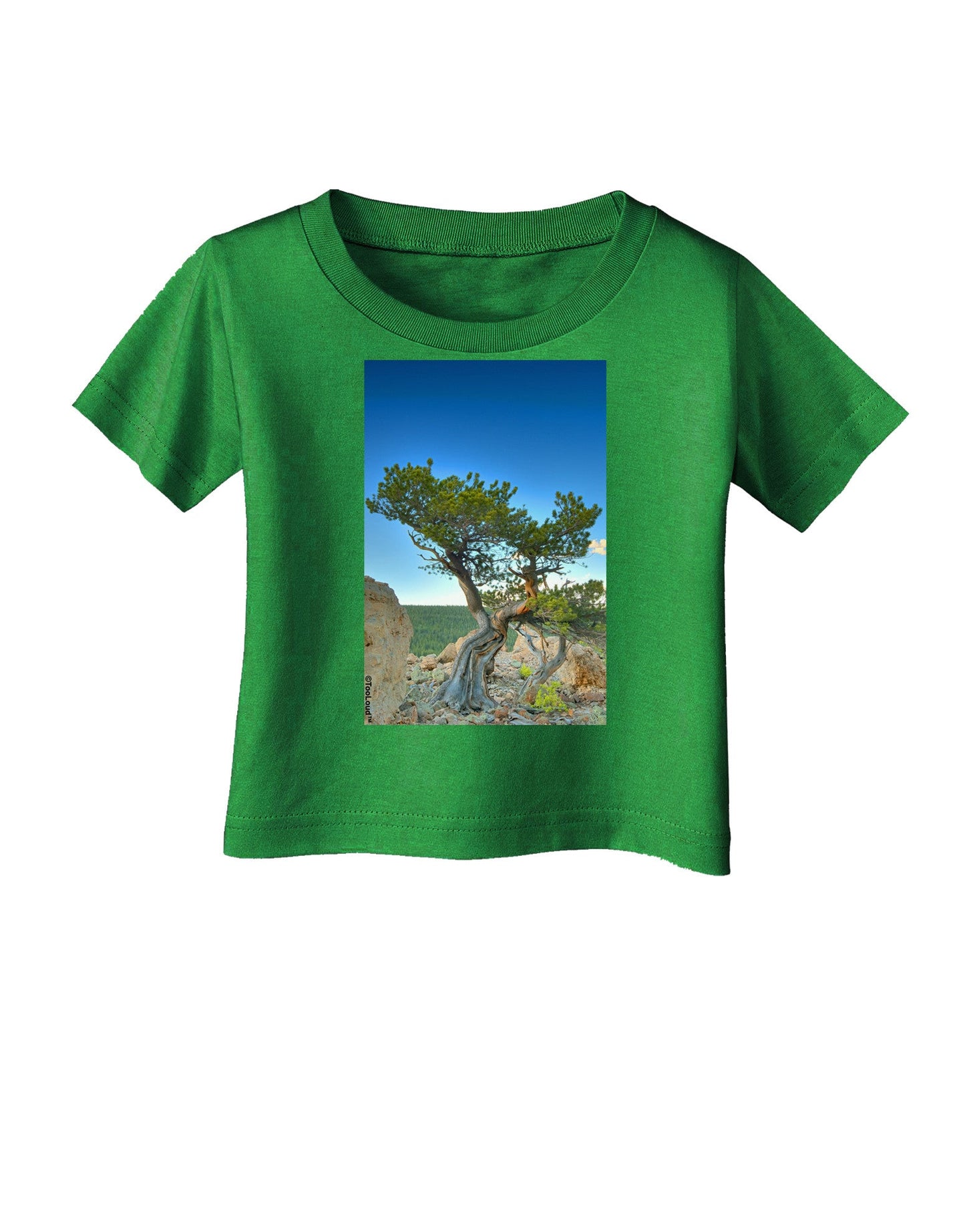 Colorado Landscape Tree Infant T-Shirt Dark-Infant T-Shirt-TooLoud-Clover-Green-06-Months-Davson Sales