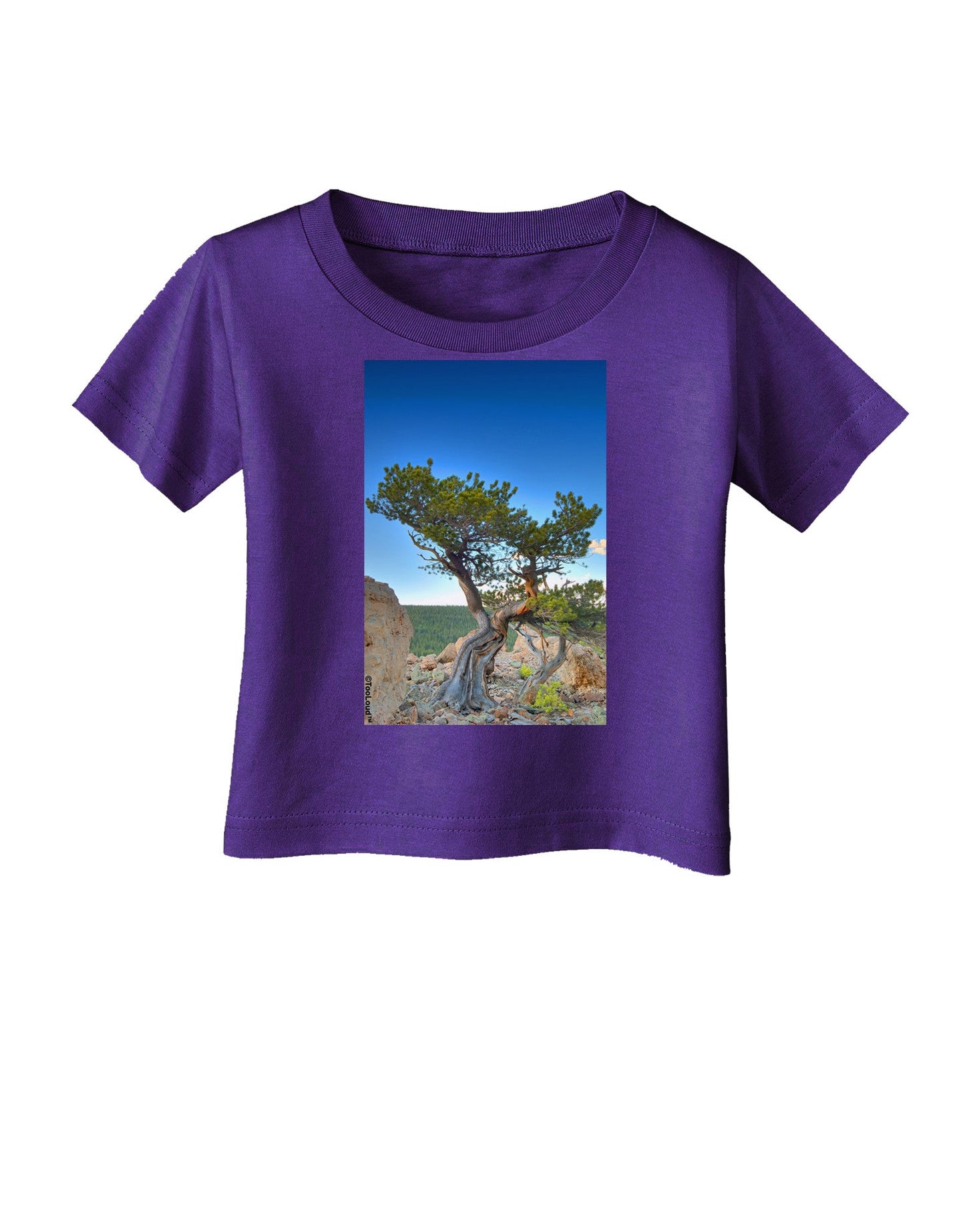 Colorado Landscape Tree Infant T-Shirt Dark-Infant T-Shirt-TooLoud-Purple-06-Months-Davson Sales