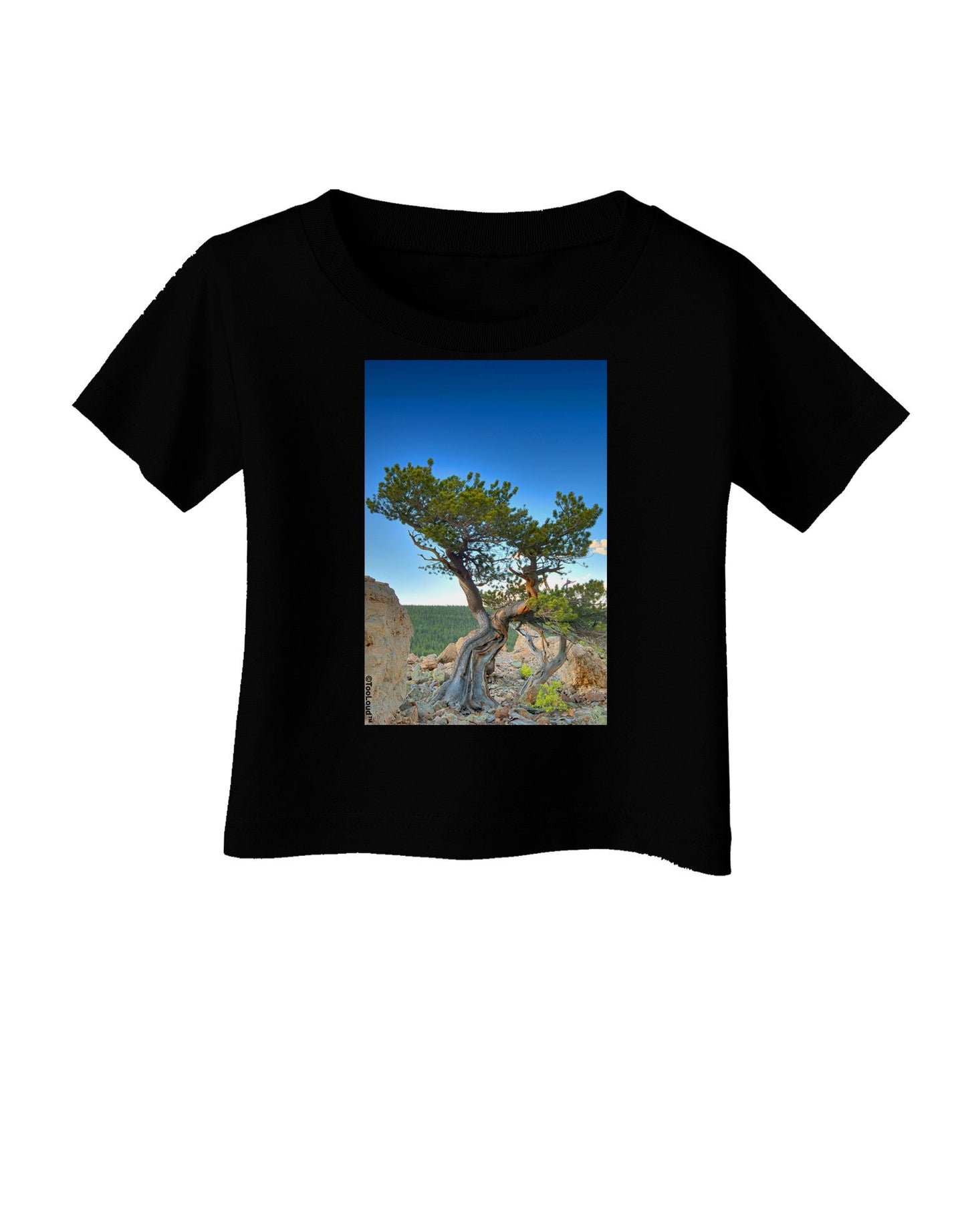 Colorado Landscape Tree Infant T-Shirt Dark-Infant T-Shirt-TooLoud-Black-06-Months-Davson Sales