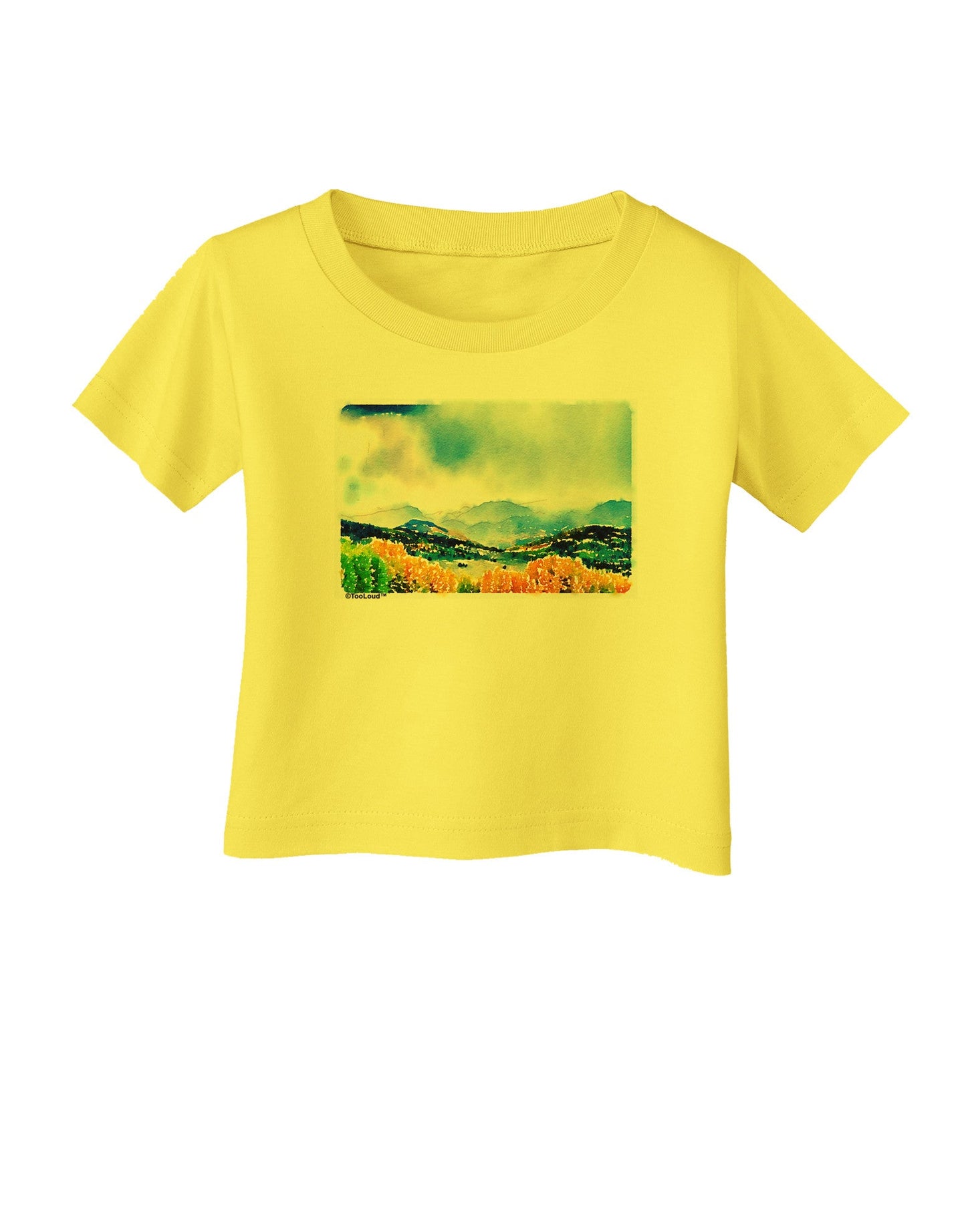 Colorado Mountain Scene Infant T-Shirt-Infant T-Shirt-TooLoud-Yellow-06-Months-Davson Sales