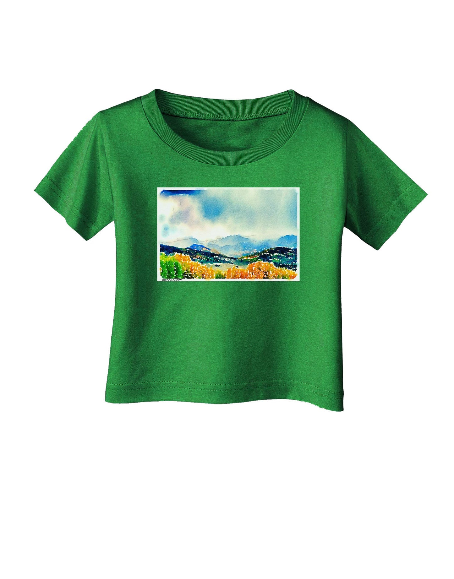 Colorado Mountain Scene Infant T-Shirt Dark-Infant T-Shirt-TooLoud-Clover-Green-06-Months-Davson Sales
