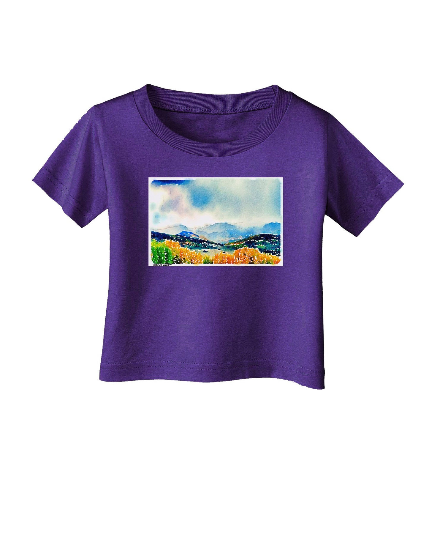 Colorado Mountain Scene Infant T-Shirt Dark-Infant T-Shirt-TooLoud-Purple-06-Months-Davson Sales