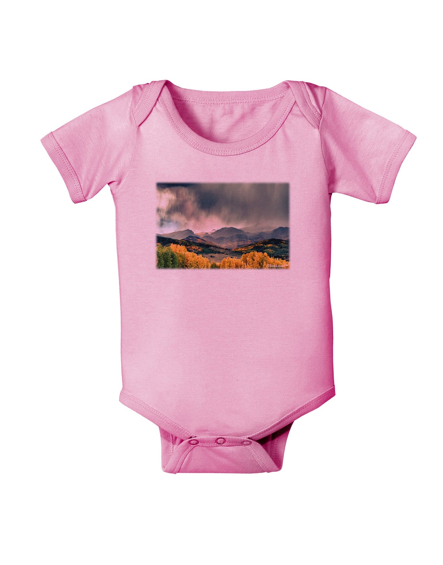 Colorado Mountain Scene Photo Baby Romper Bodysuit-Baby Romper-TooLoud-Pink-06-Months-Davson Sales