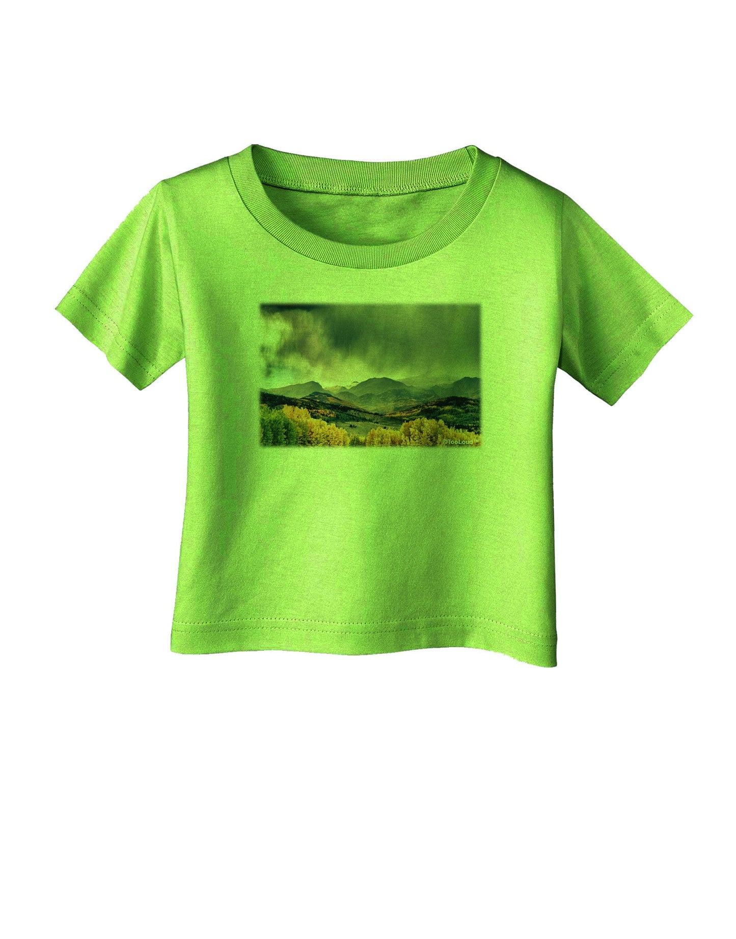 Colorado Mountain Scene Photo Infant T-Shirt-Infant T-Shirt-TooLoud-Lime-Green-06-Months-Davson Sales