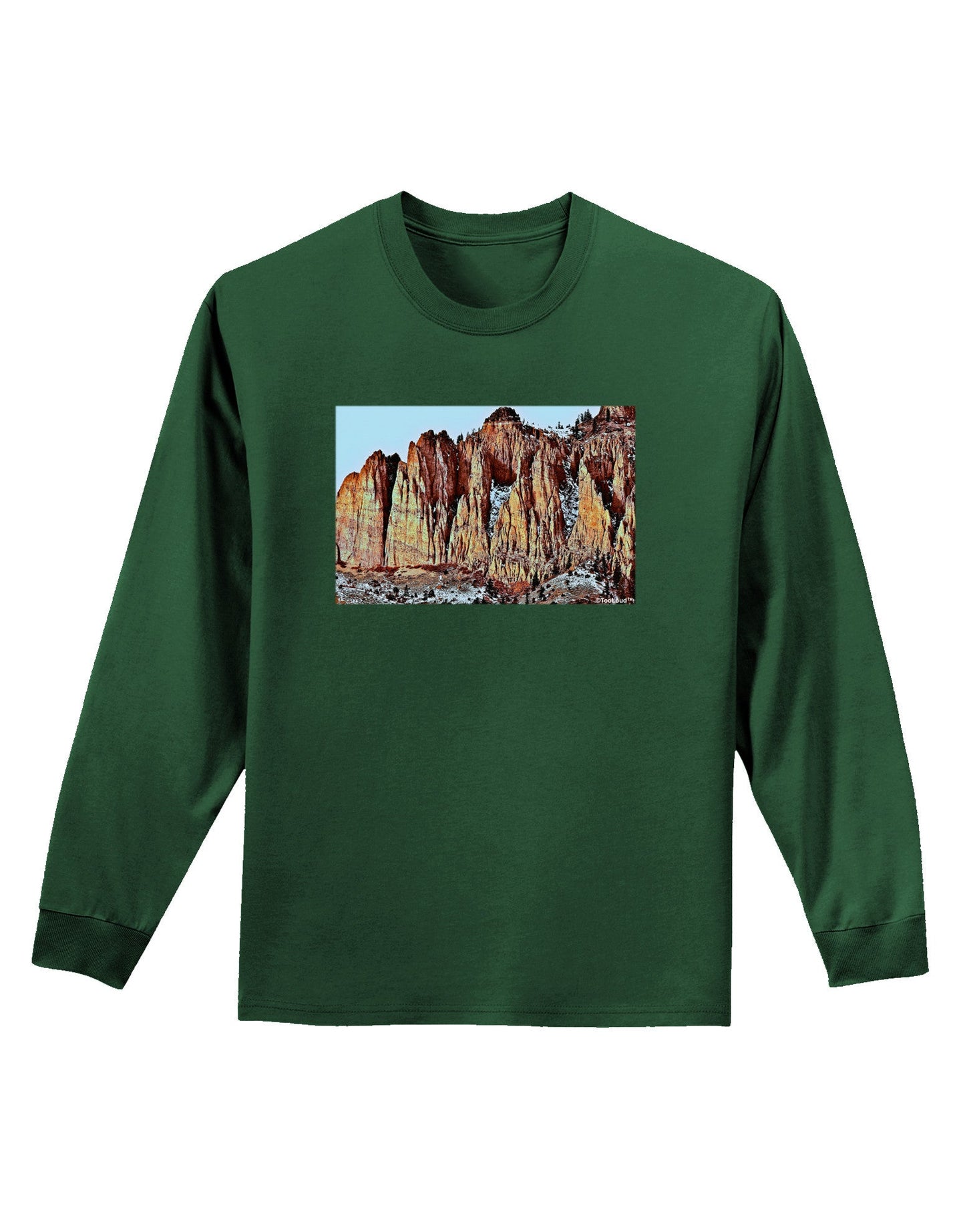 Colorado Mountain Spires Adult Long Sleeve Dark T-Shirt-TooLoud-Dark-Green-Small-Davson Sales