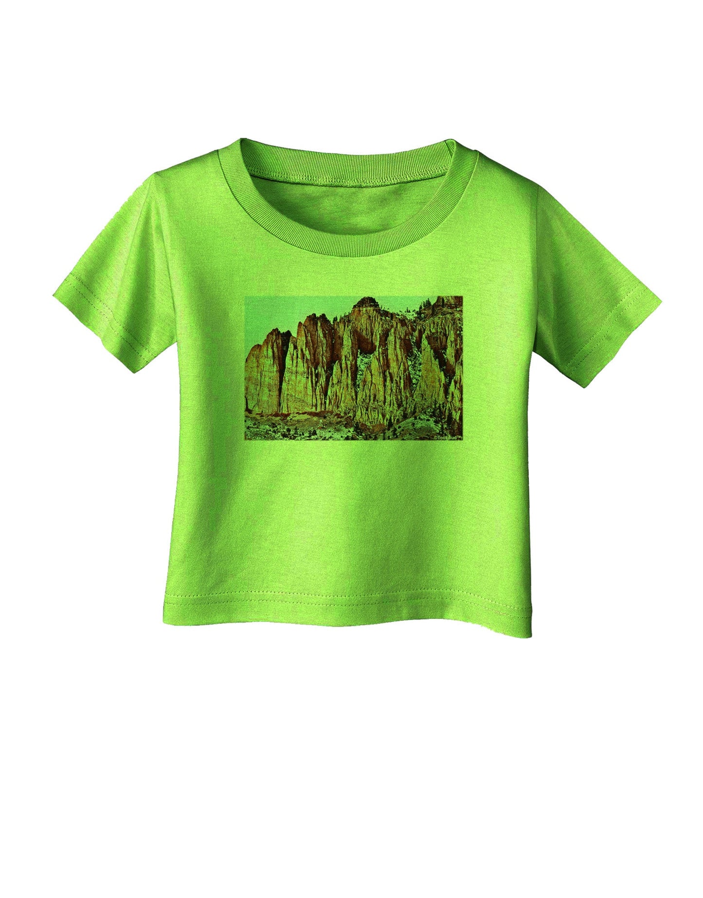 Colorado Mountain Spires Infant T-Shirt-Infant T-Shirt-TooLoud-Lime-Green-06-Months-Davson Sales