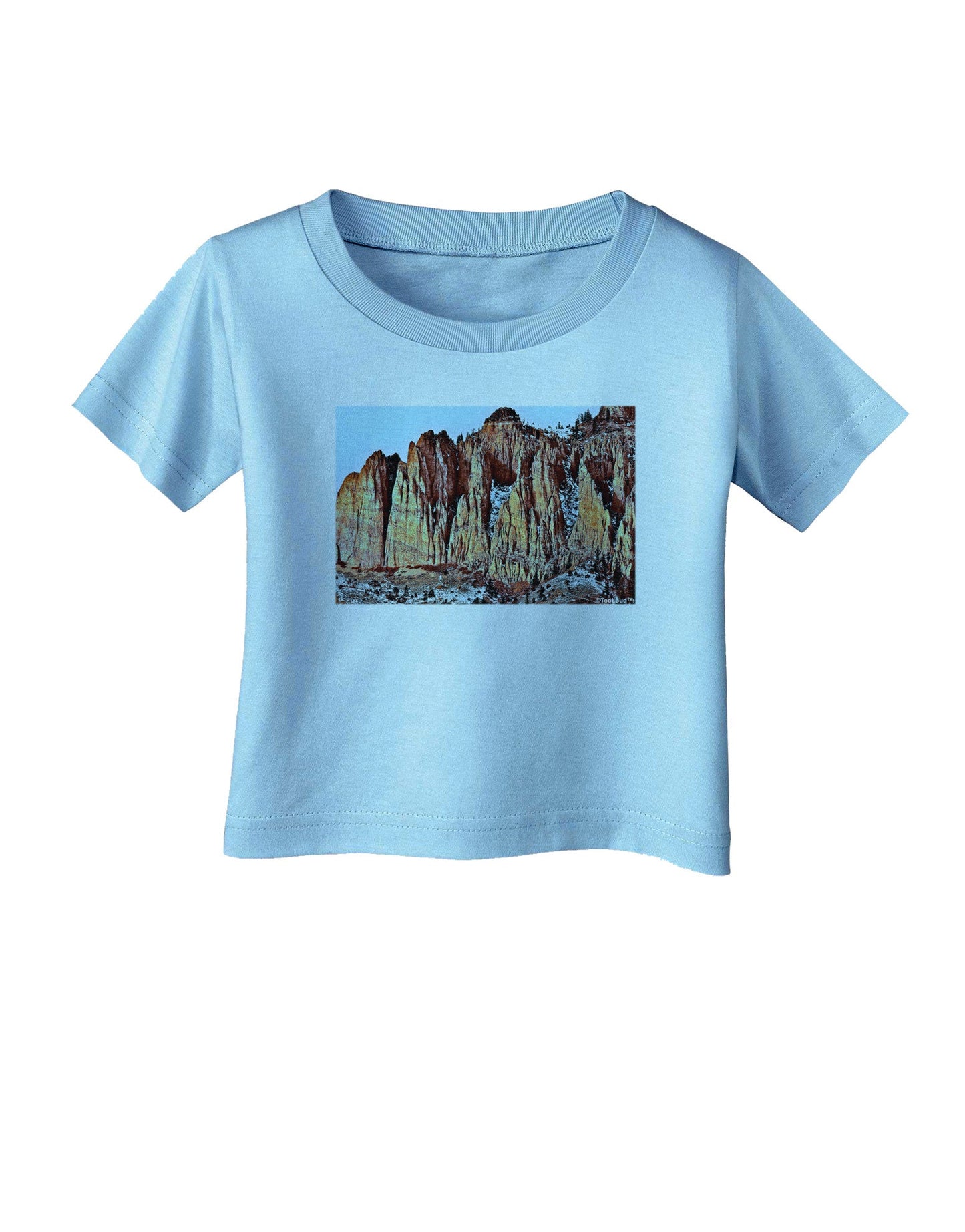 Colorado Mountain Spires Infant T-Shirt-Infant T-Shirt-TooLoud-Aquatic-Blue-06-Months-Davson Sales