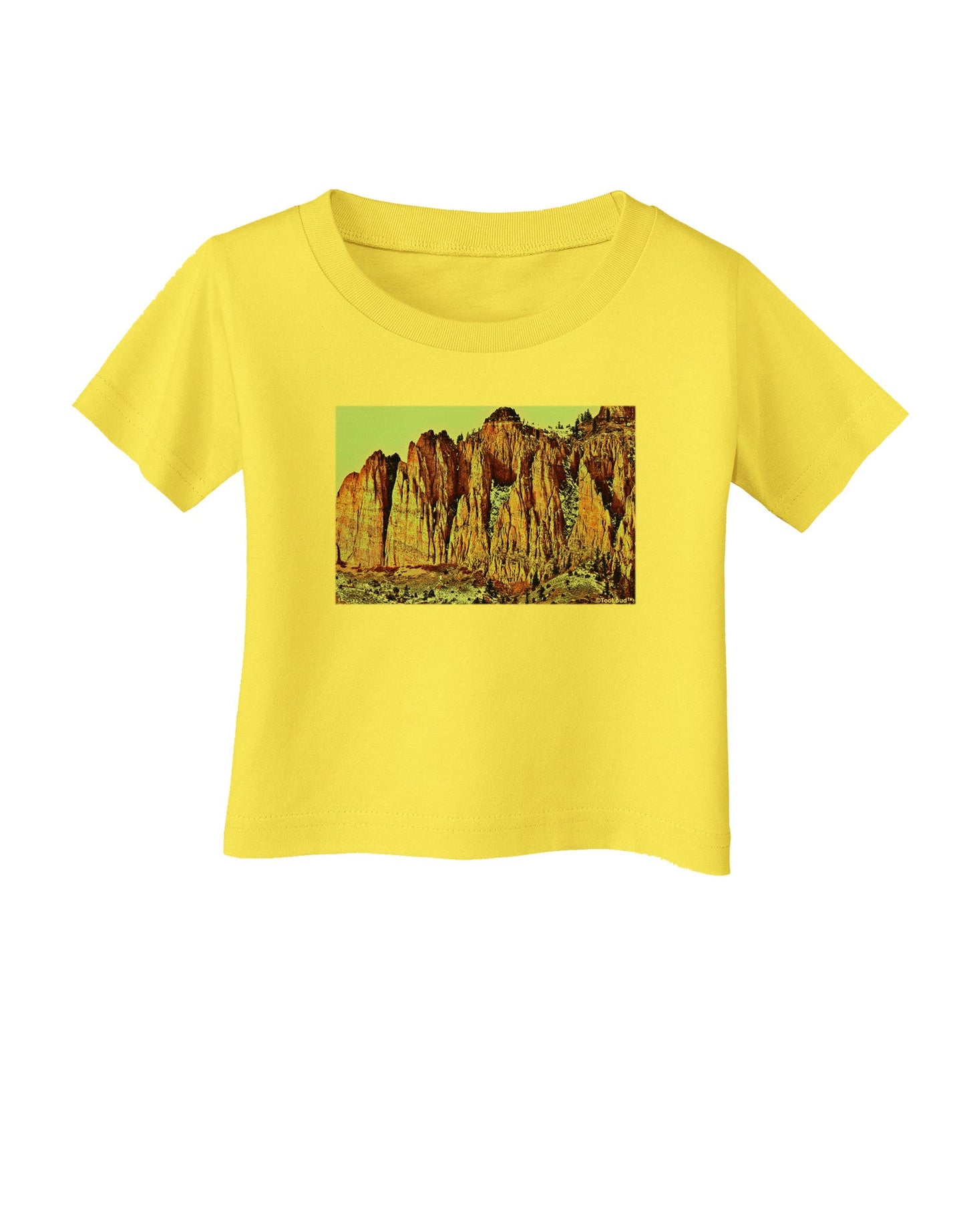 Colorado Mountain Spires Infant T-Shirt-Infant T-Shirt-TooLoud-Yellow-06-Months-Davson Sales