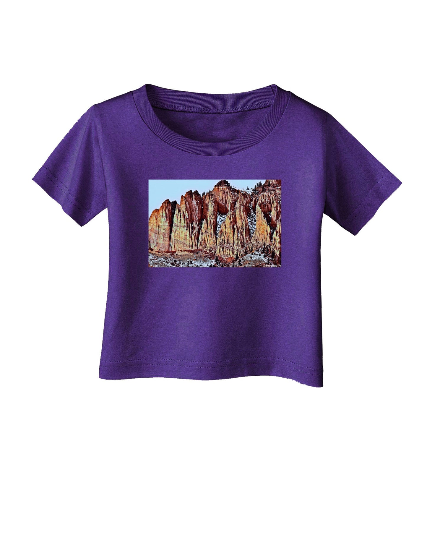Colorado Mountain Spires Infant T-Shirt Dark-Infant T-Shirt-TooLoud-Purple-06-Months-Davson Sales