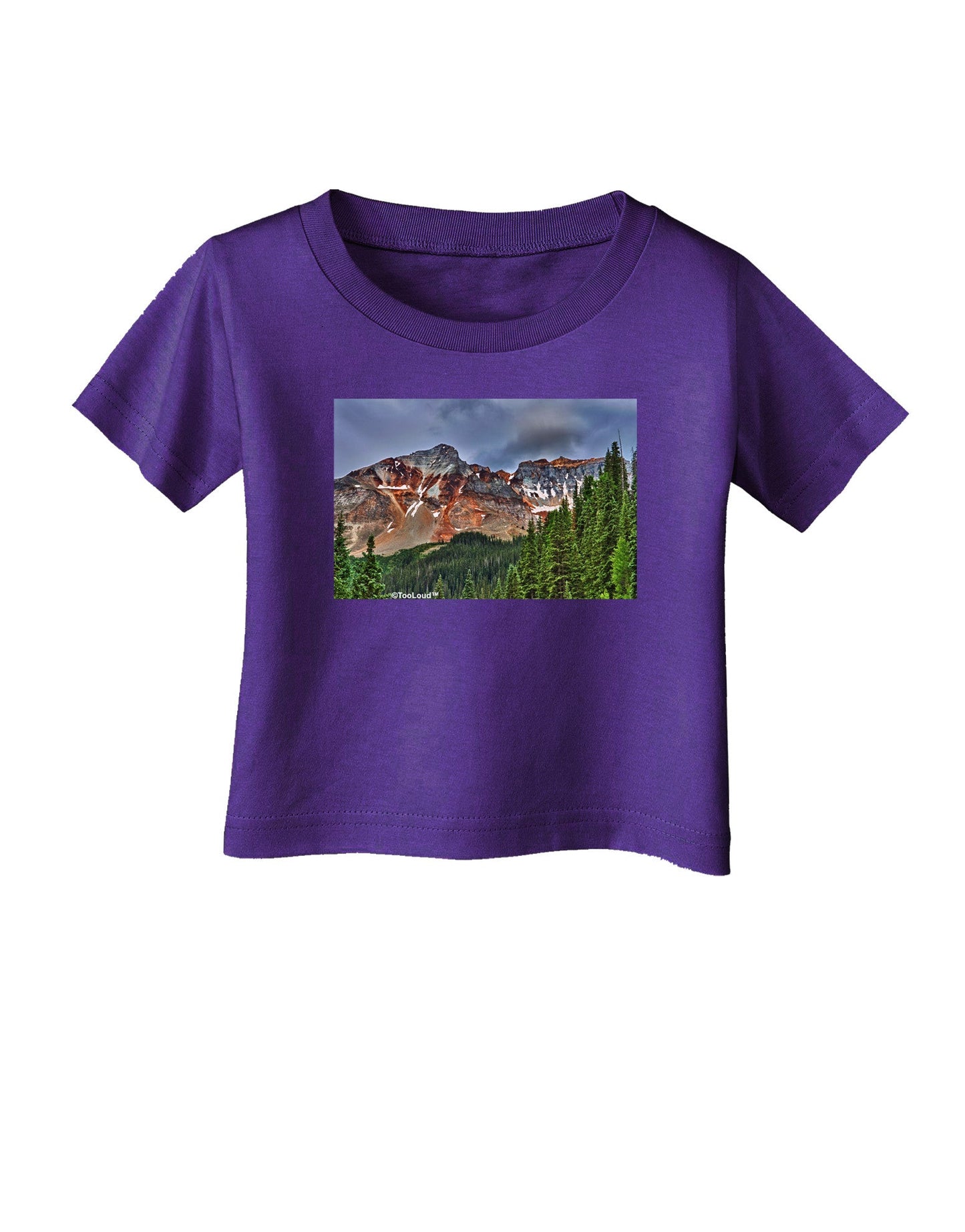 Colorado Mountains Forrest Infant T-Shirt Dark-Infant T-Shirt-TooLoud-Purple-06-Months-Davson Sales