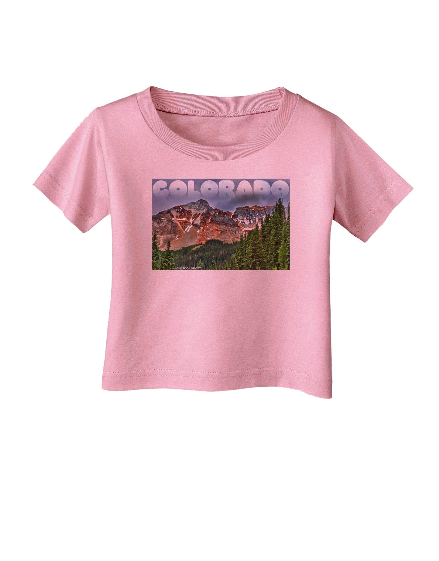 Colorado Mountains Forrest Text Infant T-Shirt-Infant T-Shirt-TooLoud-Candy-Pink-06-Months-Davson Sales