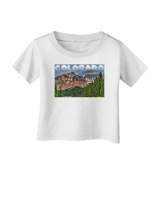 Colorado Mountains Forrest Text Infant T-Shirt-Infant T-Shirt-TooLoud-White-06-Months-Davson Sales