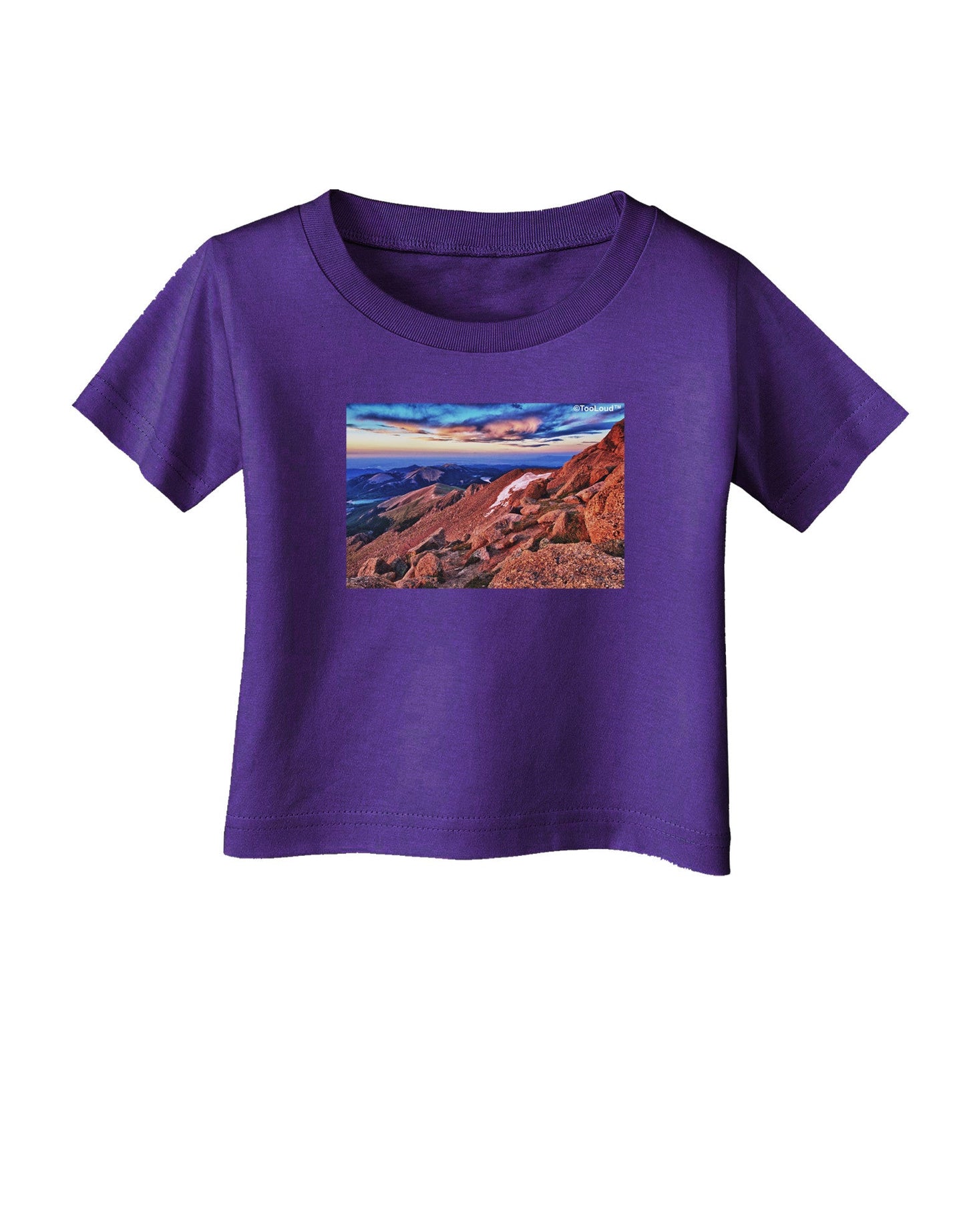Colorado Mtn Sunset Infant T-Shirt Dark-Infant T-Shirt-TooLoud-Purple-06-Months-Davson Sales