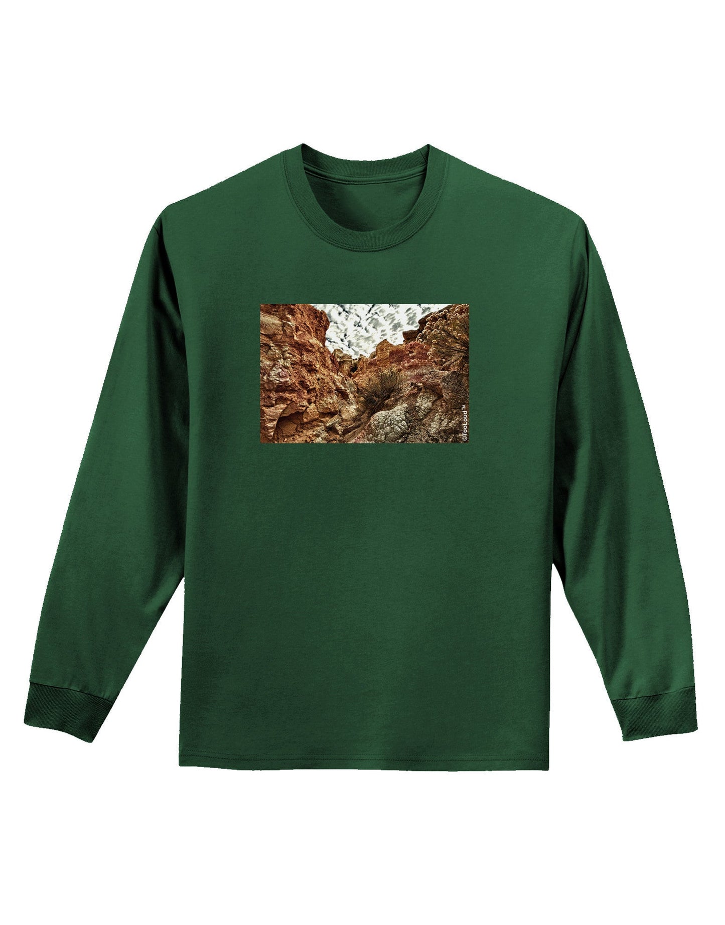 Colorado Painted Rocks Adult Long Sleeve Dark T-Shirt-TooLoud-Dark-Green-Small-Davson Sales