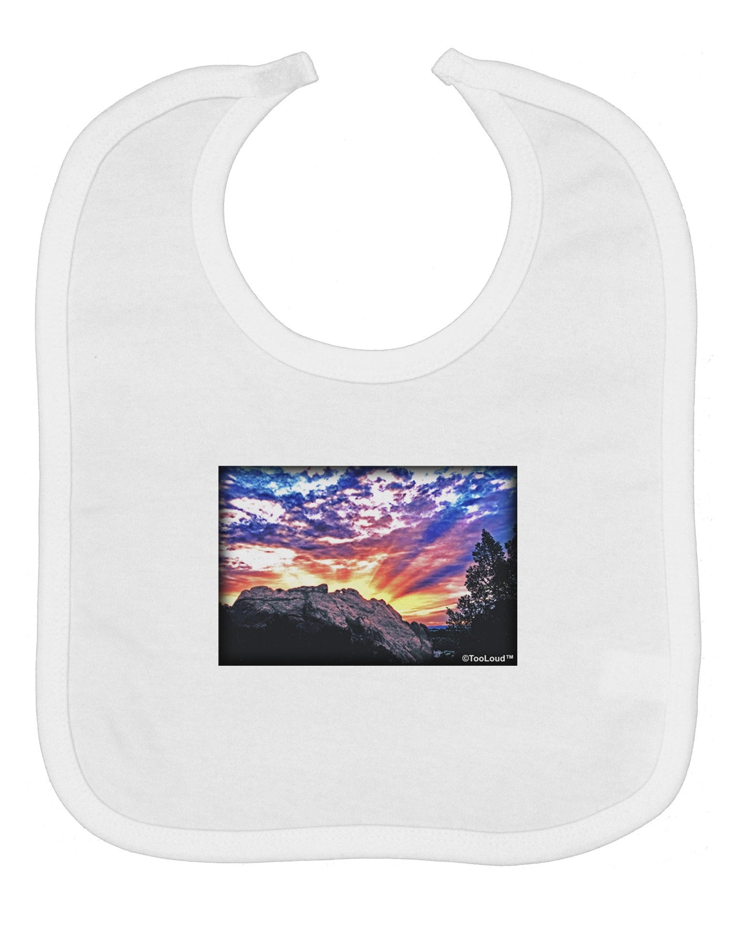 Colorado Rainbow Sunset Baby Bib