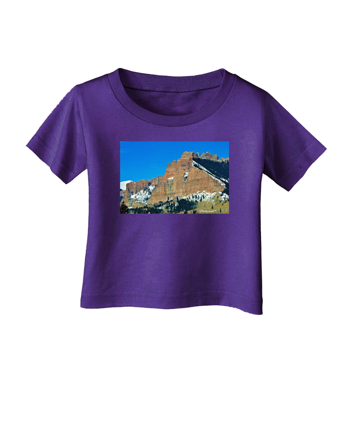 Colorado Snowy Mountains Infant T-Shirt Dark-Infant T-Shirt-TooLoud-Purple-06-Months-Davson Sales